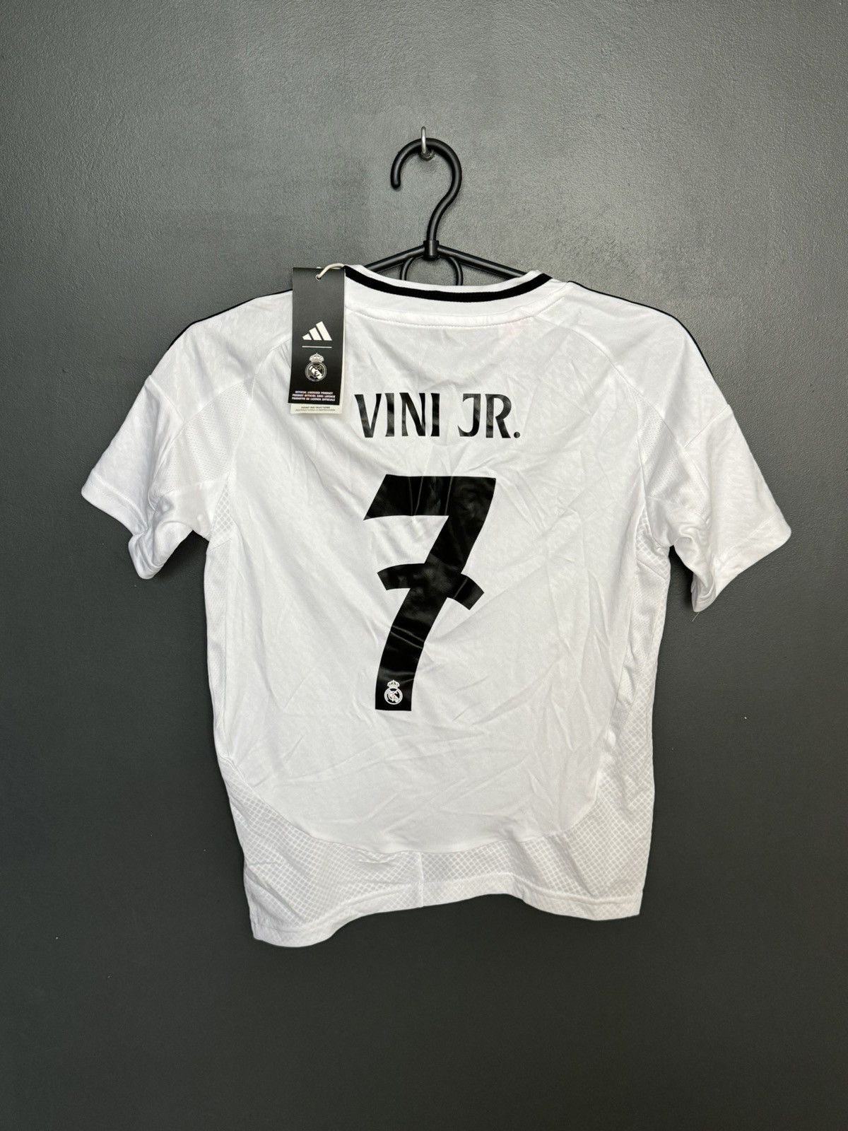 Adidas KIDS New Real Madrid 24/25 Home Vinicius Jr. Football Jersey Size US S / EU 44-46 / 1 - 1 Thumbnail
