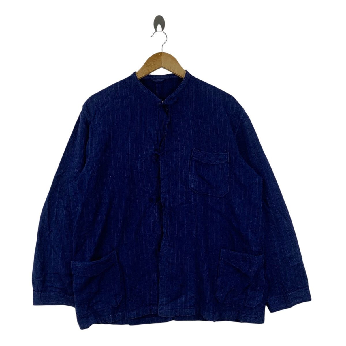 Vintage Vintage 80s JAPAN PURE INDIGO Natural Dye Denim Jacket Jeans Size US L / EU 52-54 / 3 - 5 Thumbnail
