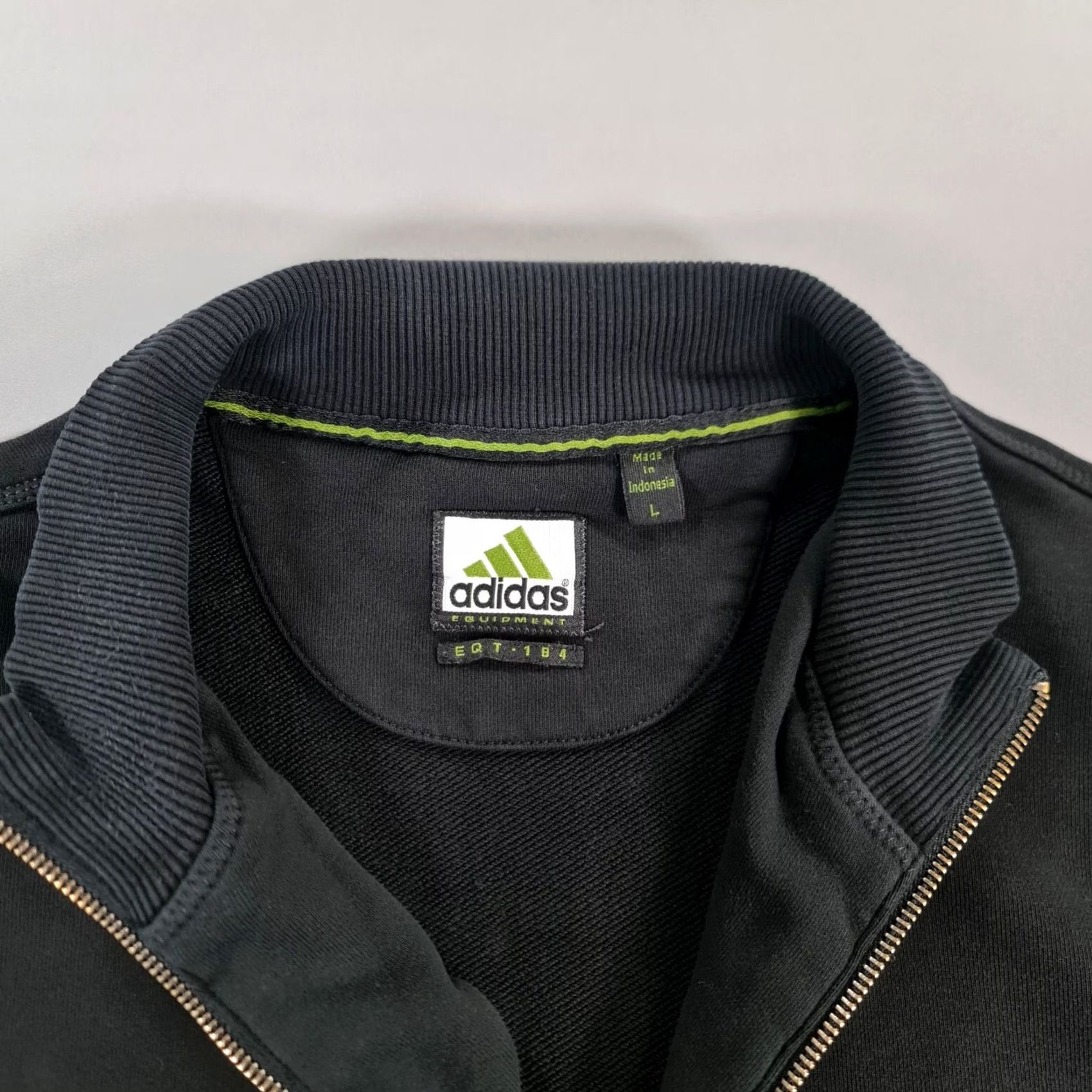 Adidas adidas Mens Sweatshirt Black Large 1/4 Zip Mock Neck City Sports Vintage Y2K Regular Sweatshirt Mens Size US L / EU 52-54 / 3 - 2 Thumbnail