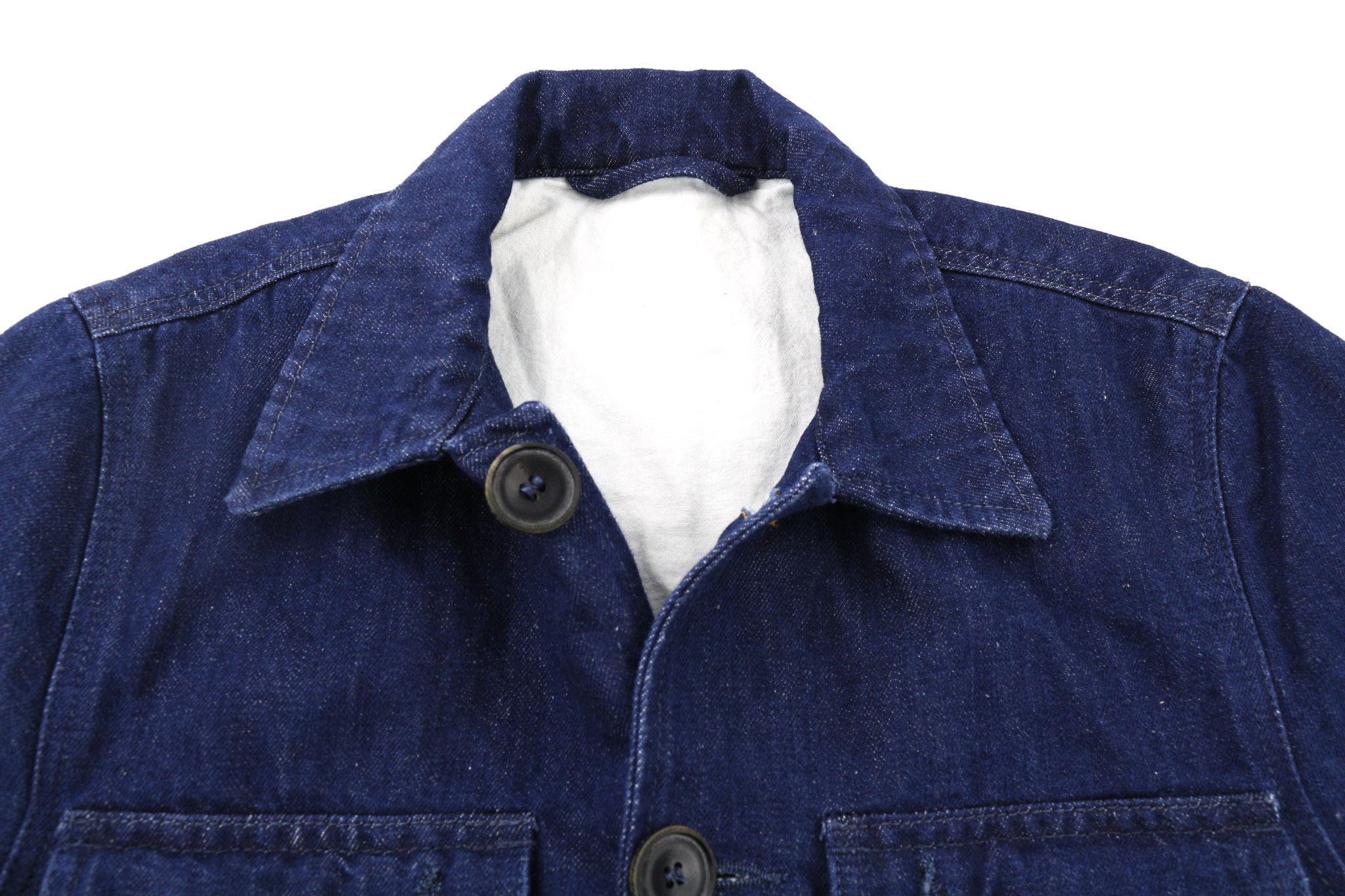 Nudie Jeans RICCO DARK HEMP XS Blue Cotton Blend Jacket 81080 Size US XS / EU 42 / 0 - 5 Thumbnail