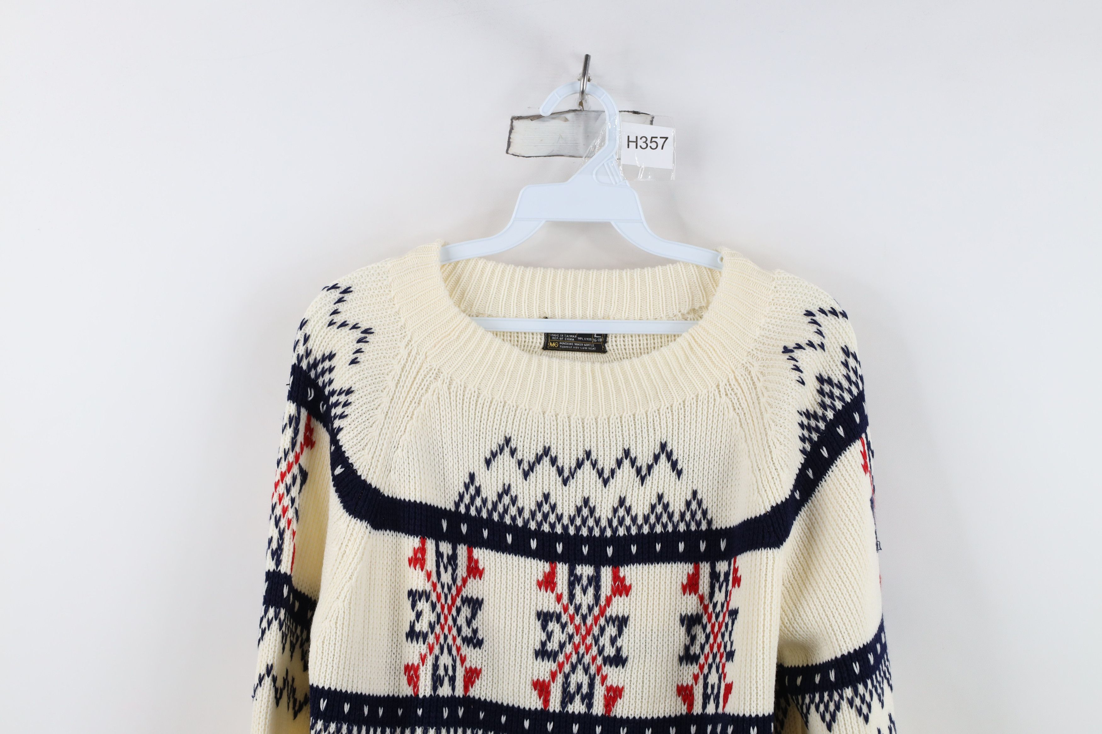 Vintage Vintage 60s 70s Mid Century Modern Ribbed Knit Sweater Size L / US 10 / IT 46 - 2 Thumbnail