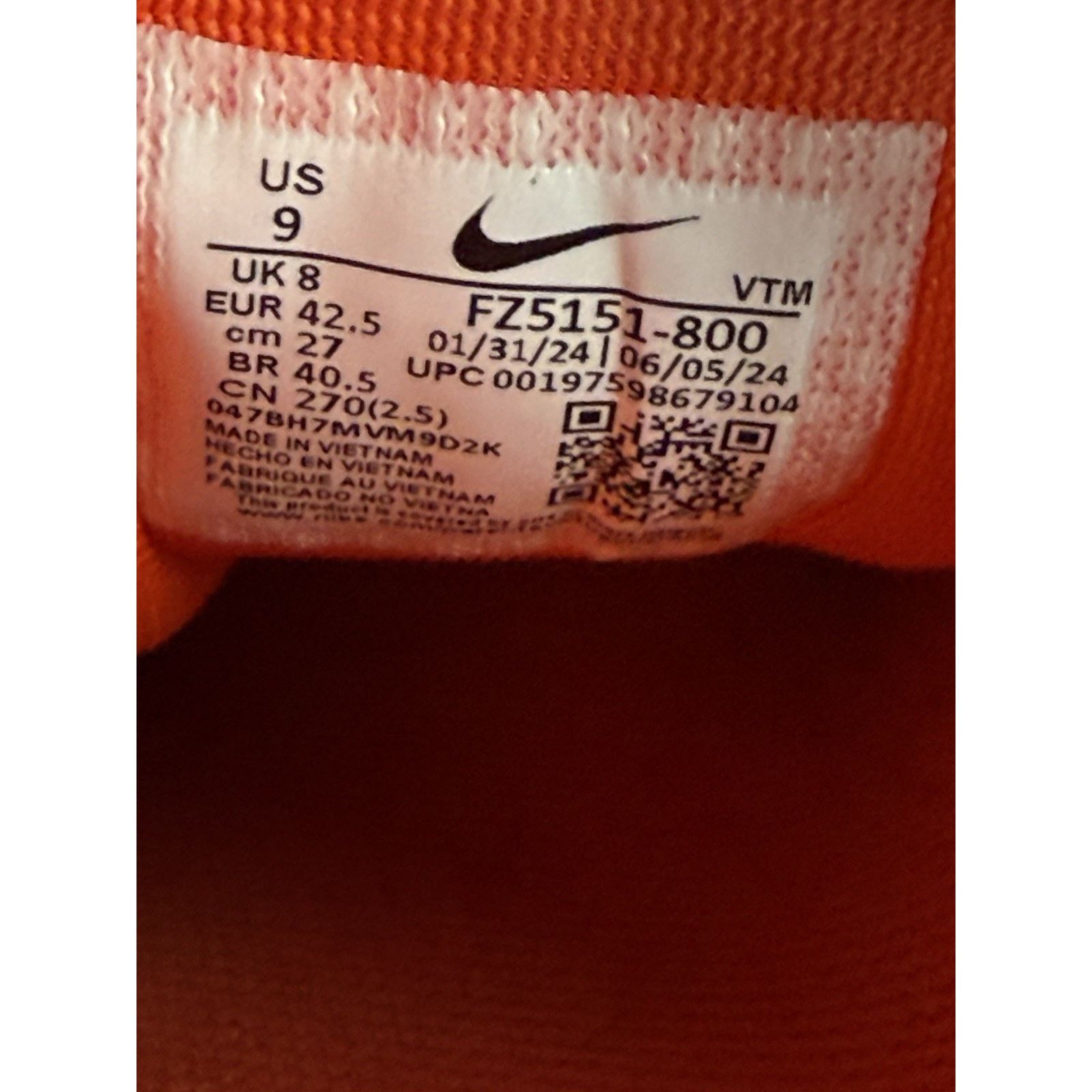Nike Nike Air Zoom PEGASUS 41 Virginia Cavaliers Orange Size 9 Size US 9 / EU 42 - 5 Thumbnail