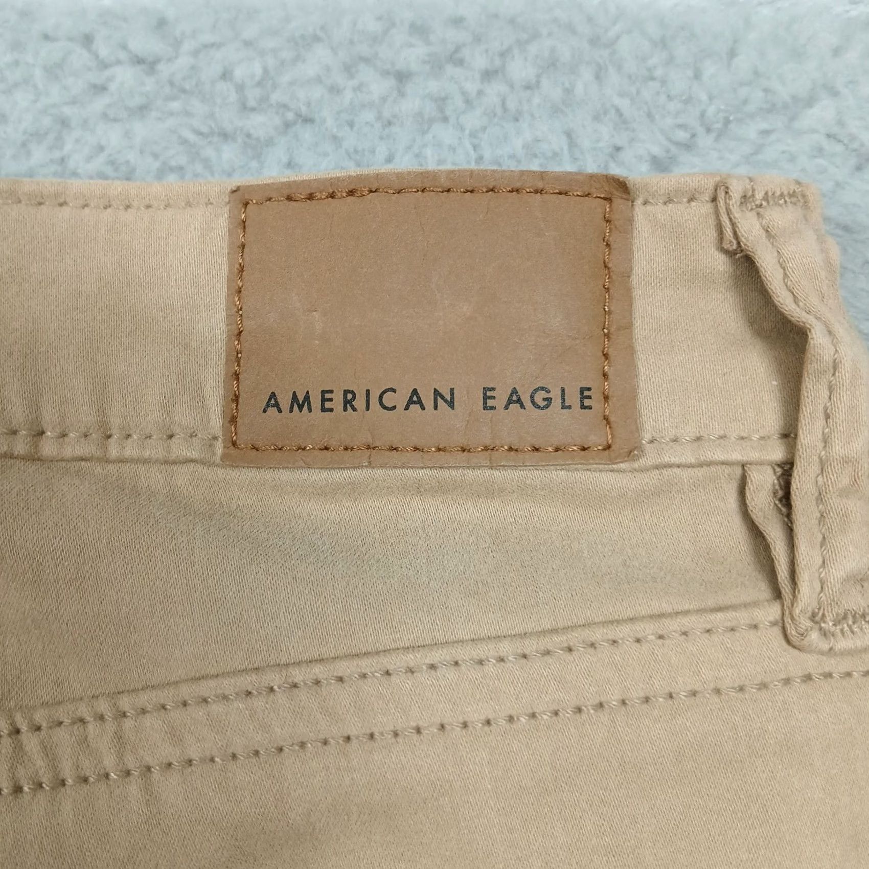 Vintage American Eagle Next Level Stretch Pants Women's 16 Regular Khaki Tan Size 38" / US 16 / IT 52 - 4 Thumbnail