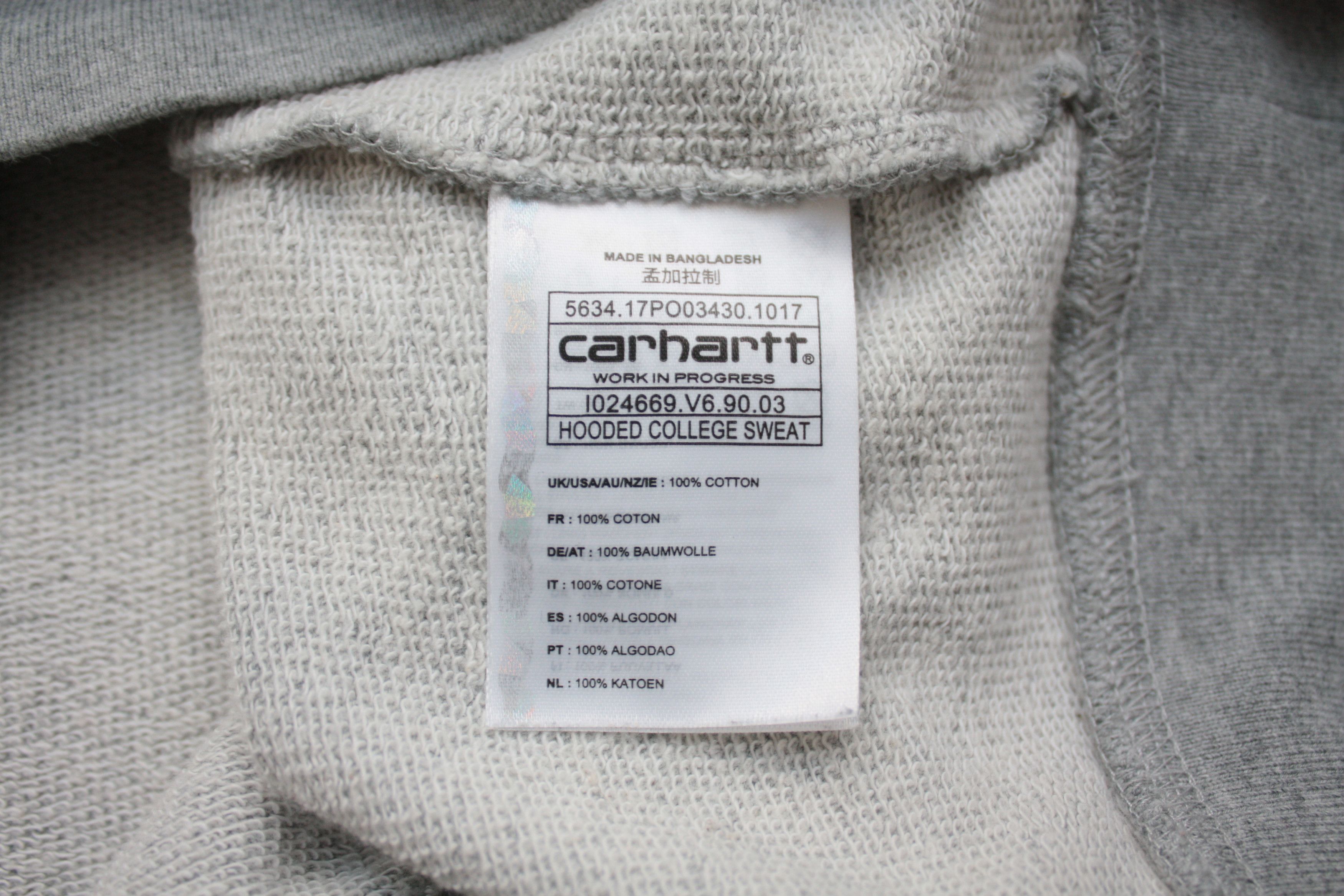 Carhartt Wip Carhartt WIP Hooded College Sweat Grey Medium Men's Size US M / EU 48-50 / 2 - 7 Thumbnail