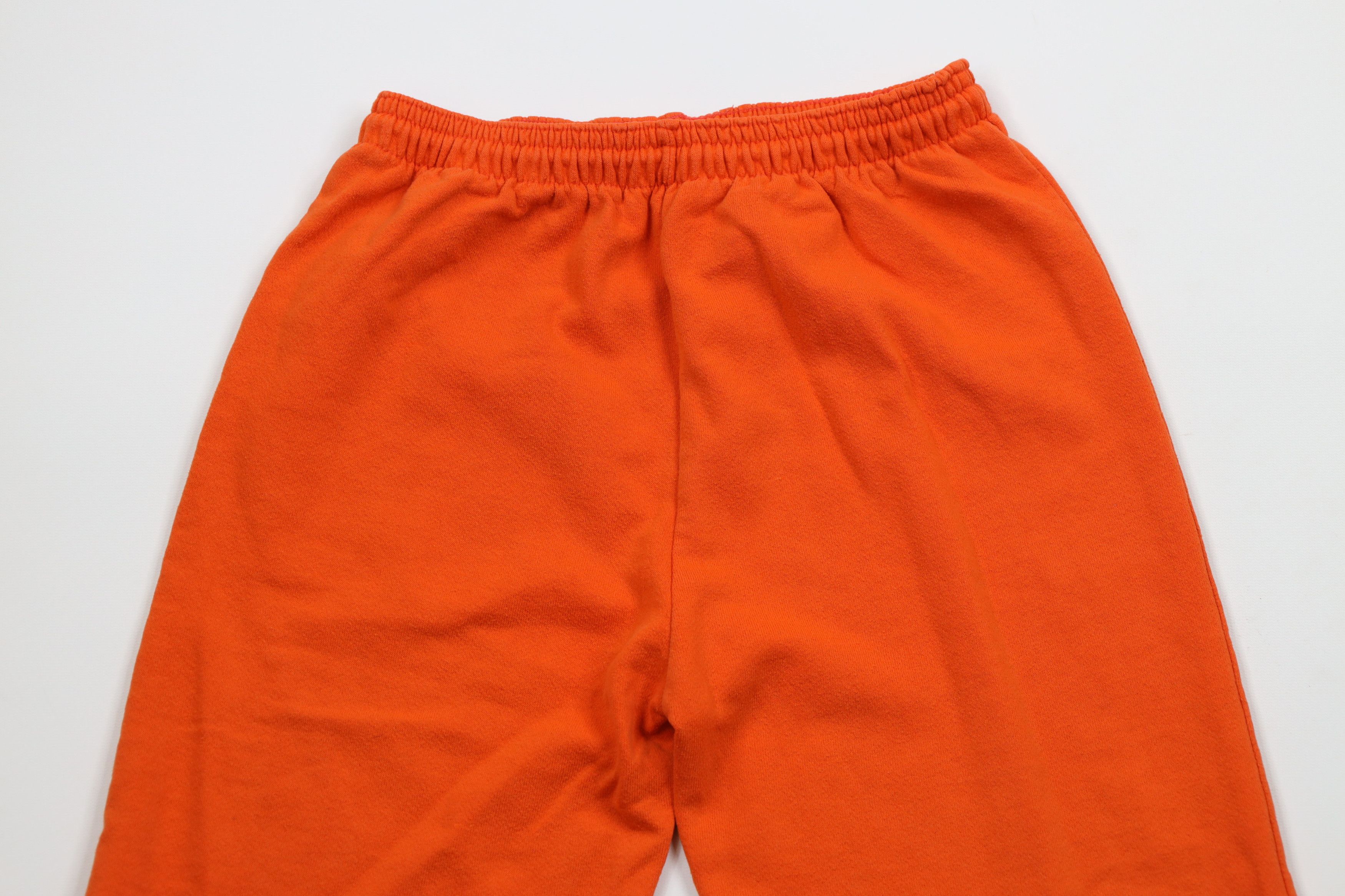 Vintage Vintage 90s Streetwear Blank Sweatpants Joggers Orange USA Size US 32 / EU 48 - 2 Thumbnail