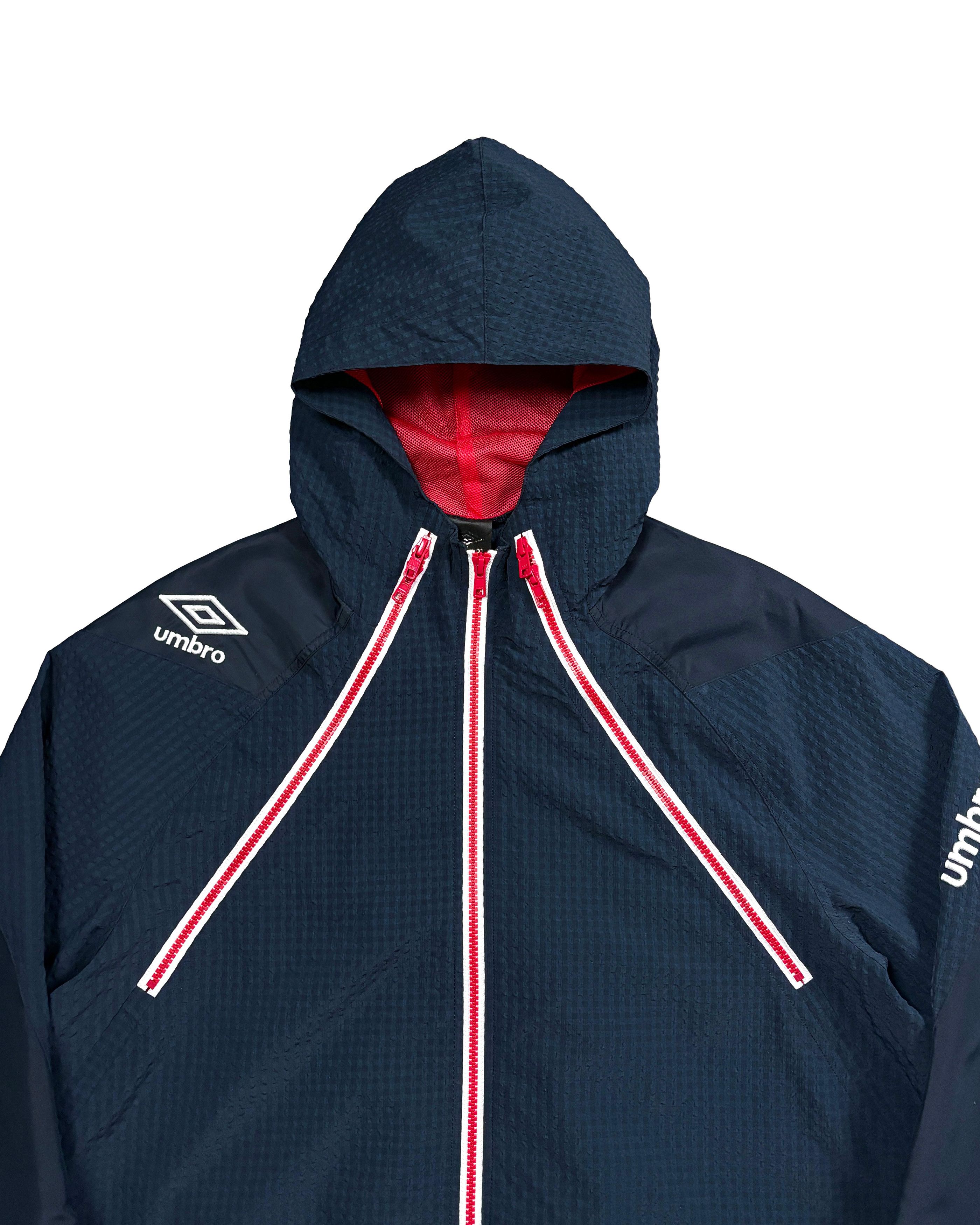 Slam Jam × Umbro Umbro Gingham Check Plaid Triple Zip Hooded Jacket Vintage Size US L / EU 52-54 / 3 - 3 Thumbnail
