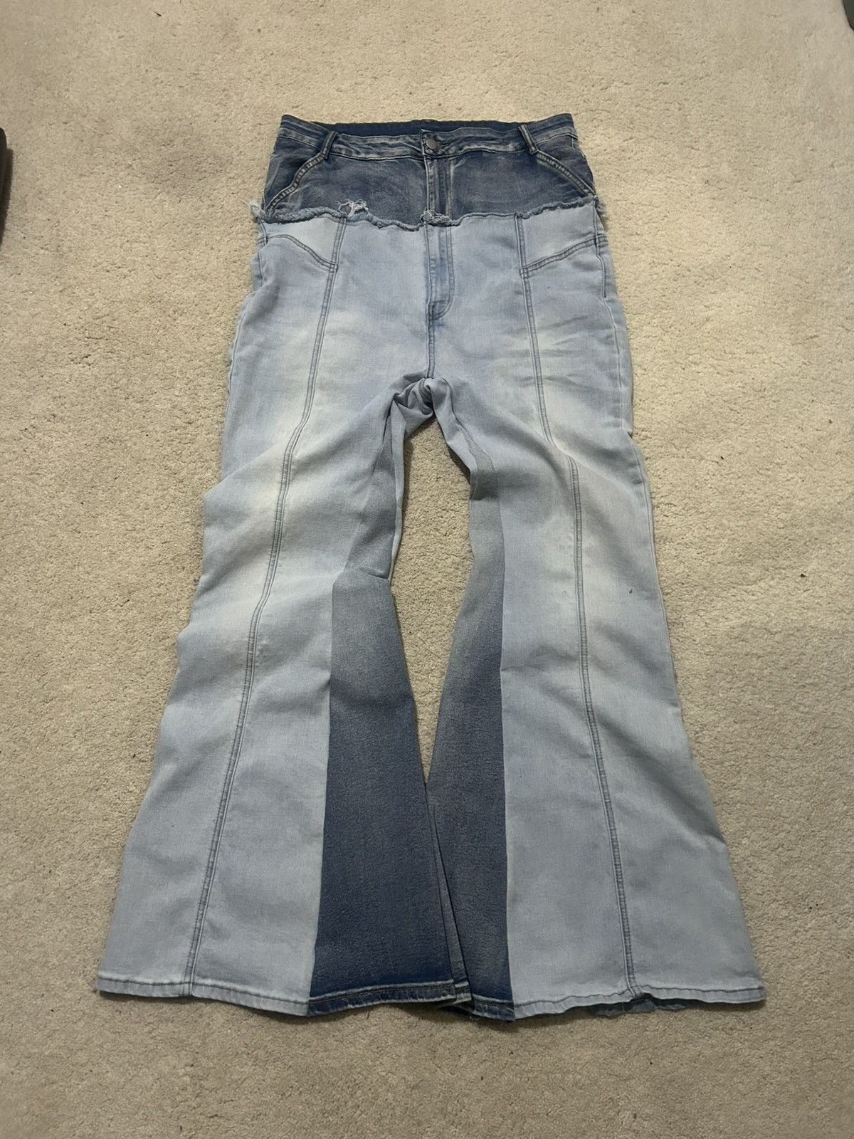 Other BLUE WASHED X CUSTOM DOUBLE WAISTED FLARED DENIM Size US 34 / EU 50 - 3 Thumbnail