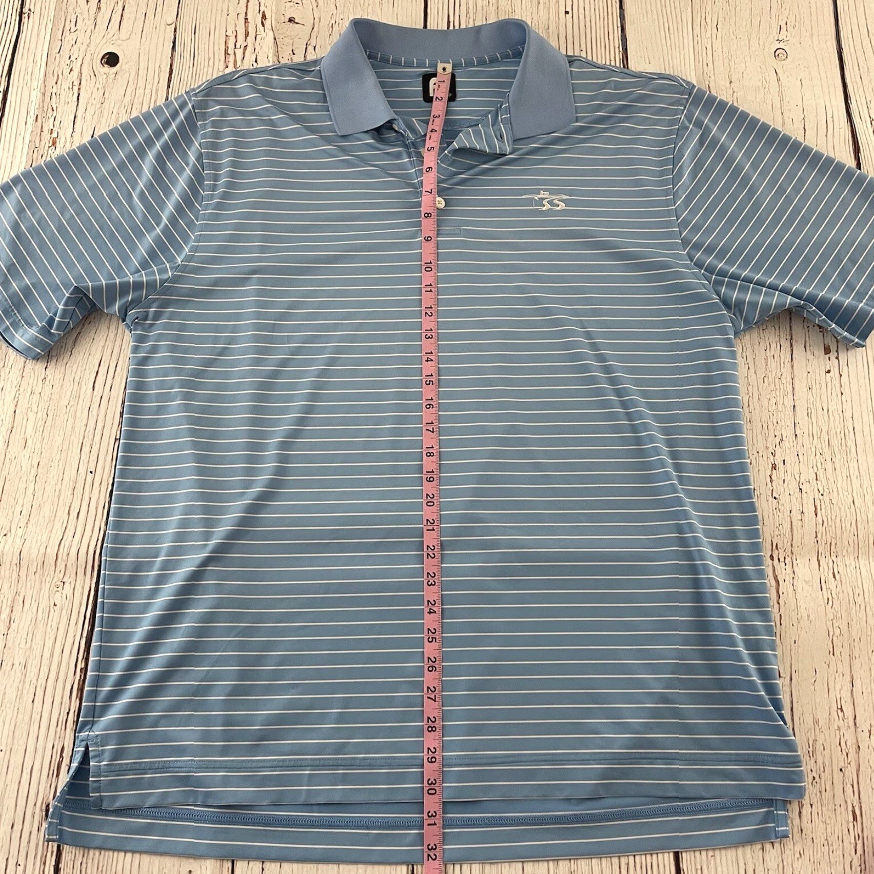 Footjoy FootJoy Short Sleeve Striped Button-Up Golf Polo Shirt Men's XL Blue White Size US XL / EU 56 / 4 - 5 Thumbnail