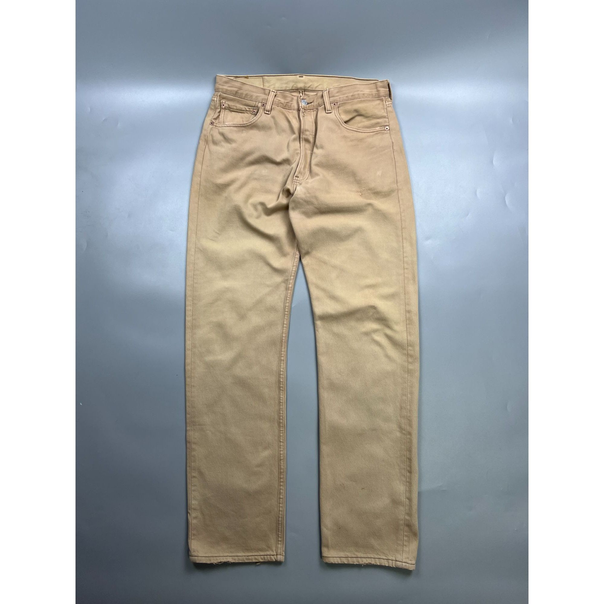Levi's Levi’s 501 Made in USA Mustard Denim Jeans Pants (Y0892) Size US 34 / EU 50 - 1 Thumbnail