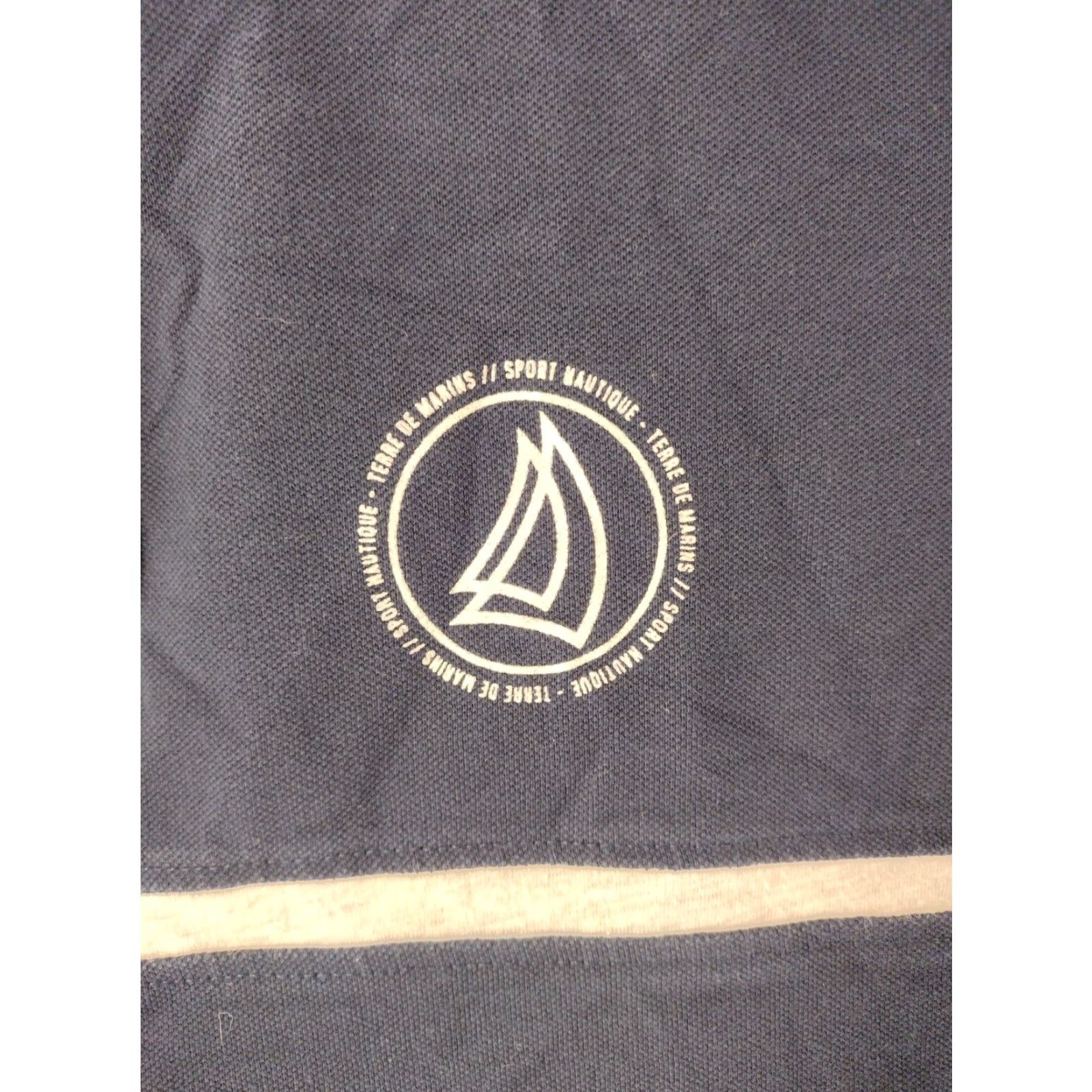 Vintage Terre de Marins Polo Shirt Mens XL Short Sleeve Black Graphic Casual Wear Size US XL / EU 56 / 4 - 2 Thumbnail