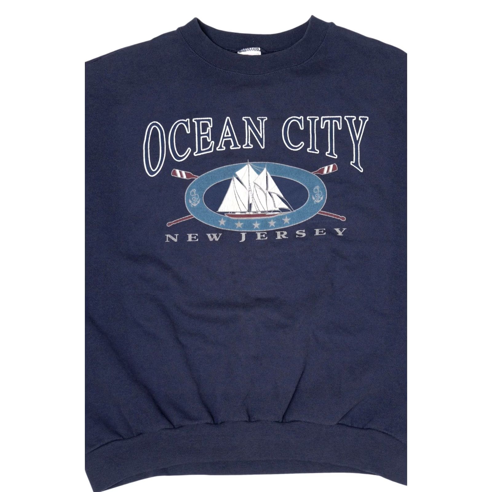 Delta VINTAGE Delta Navy Blue Ocean City New Jersey Sweatshirt 1990s X-Large Navy Blues Sweatshirt Mens Size US XL / EU 56 / 4 - 5 Thumbnail