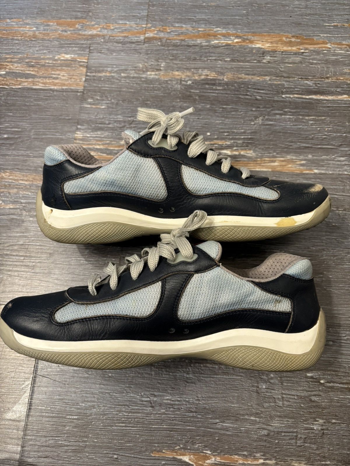 Prada Prada Americas Cup Navy Leather Size 8 Size US 8 / EU 41 - 3 Thumbnail