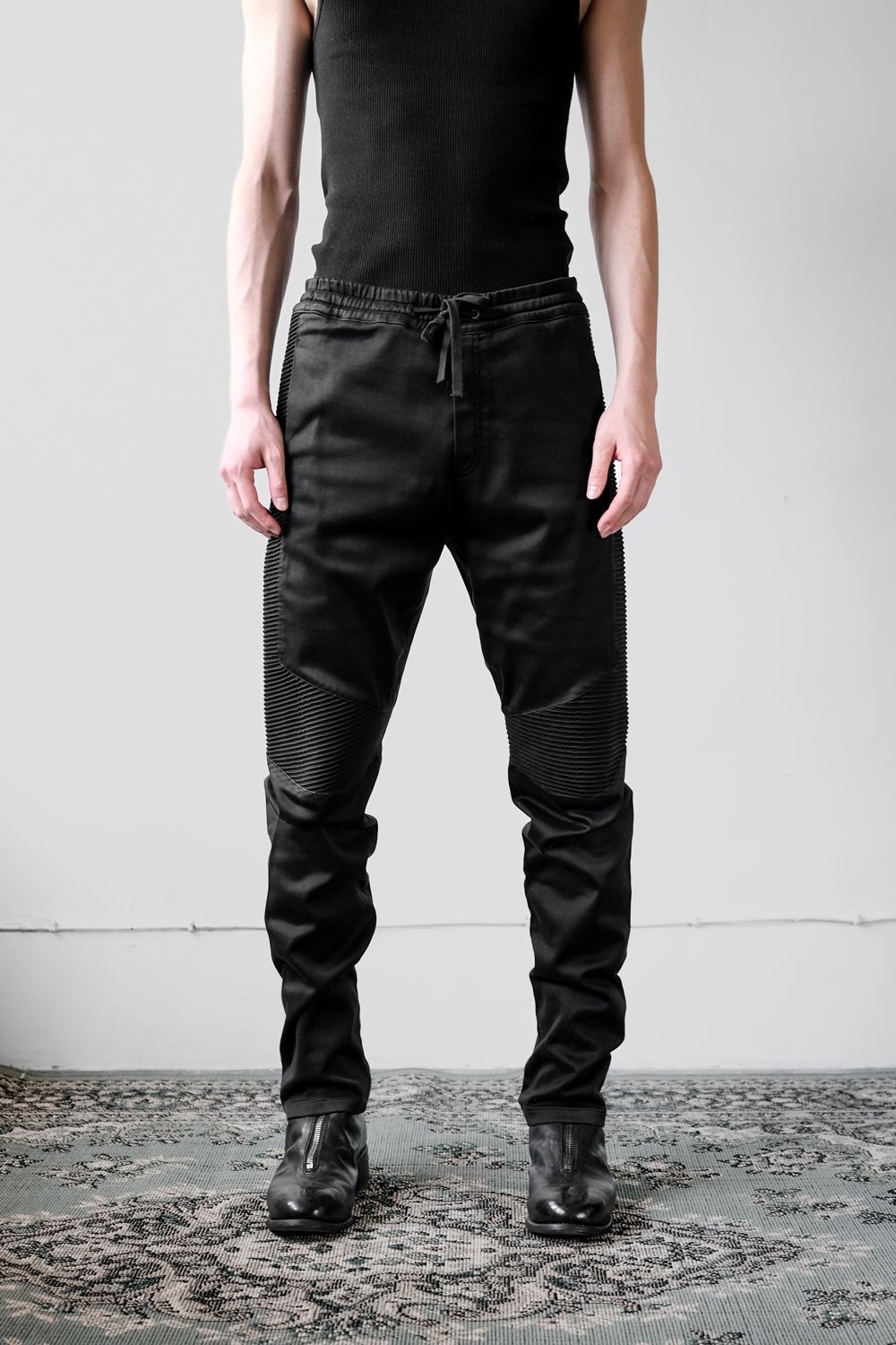 Balmain BALMAIN Ribbed Paneled Biker Sweatpants Size US 33 - 1 Thumbnail