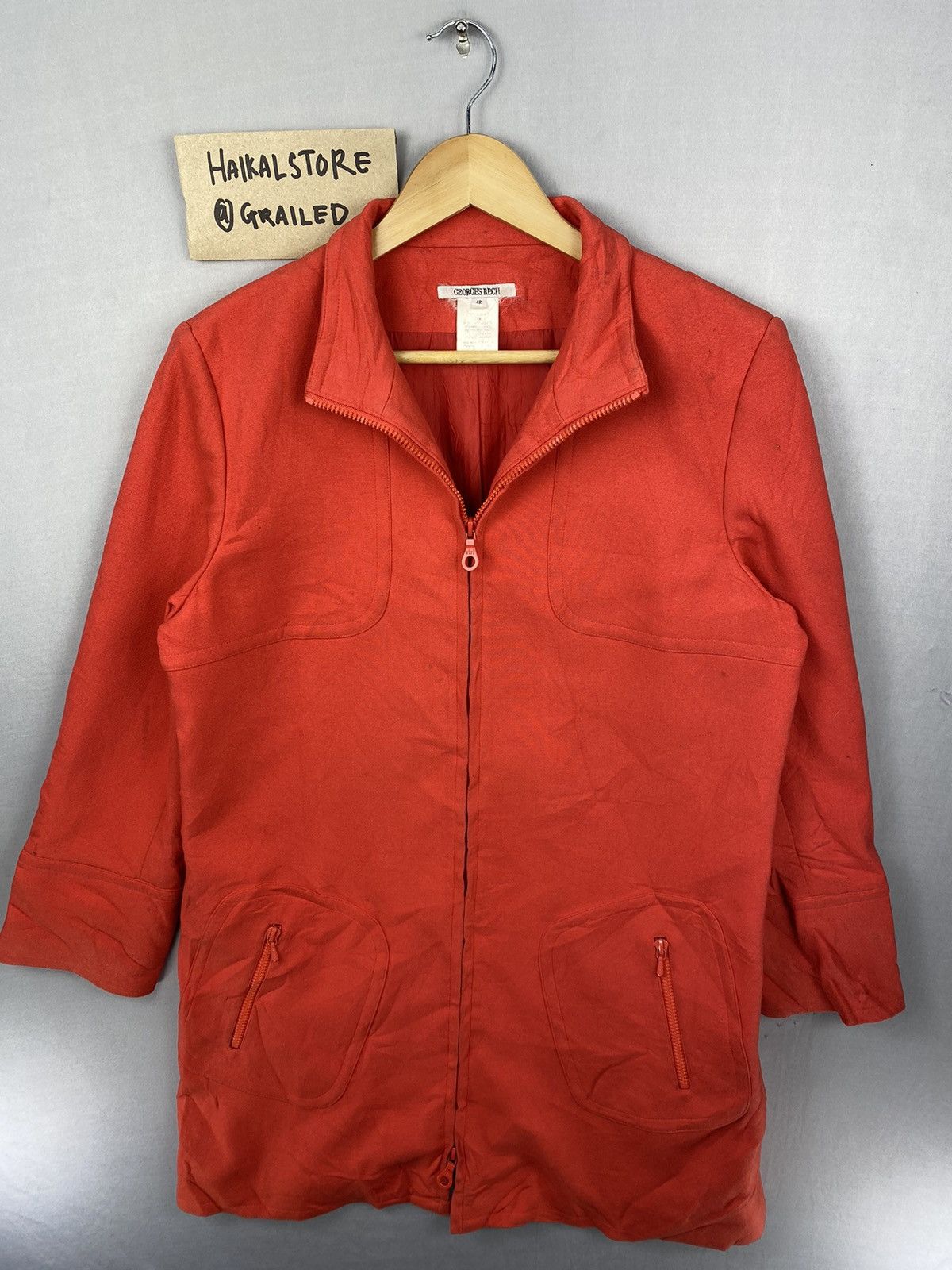 Vintage 90s Rare Georges Rech Zipper Jacket