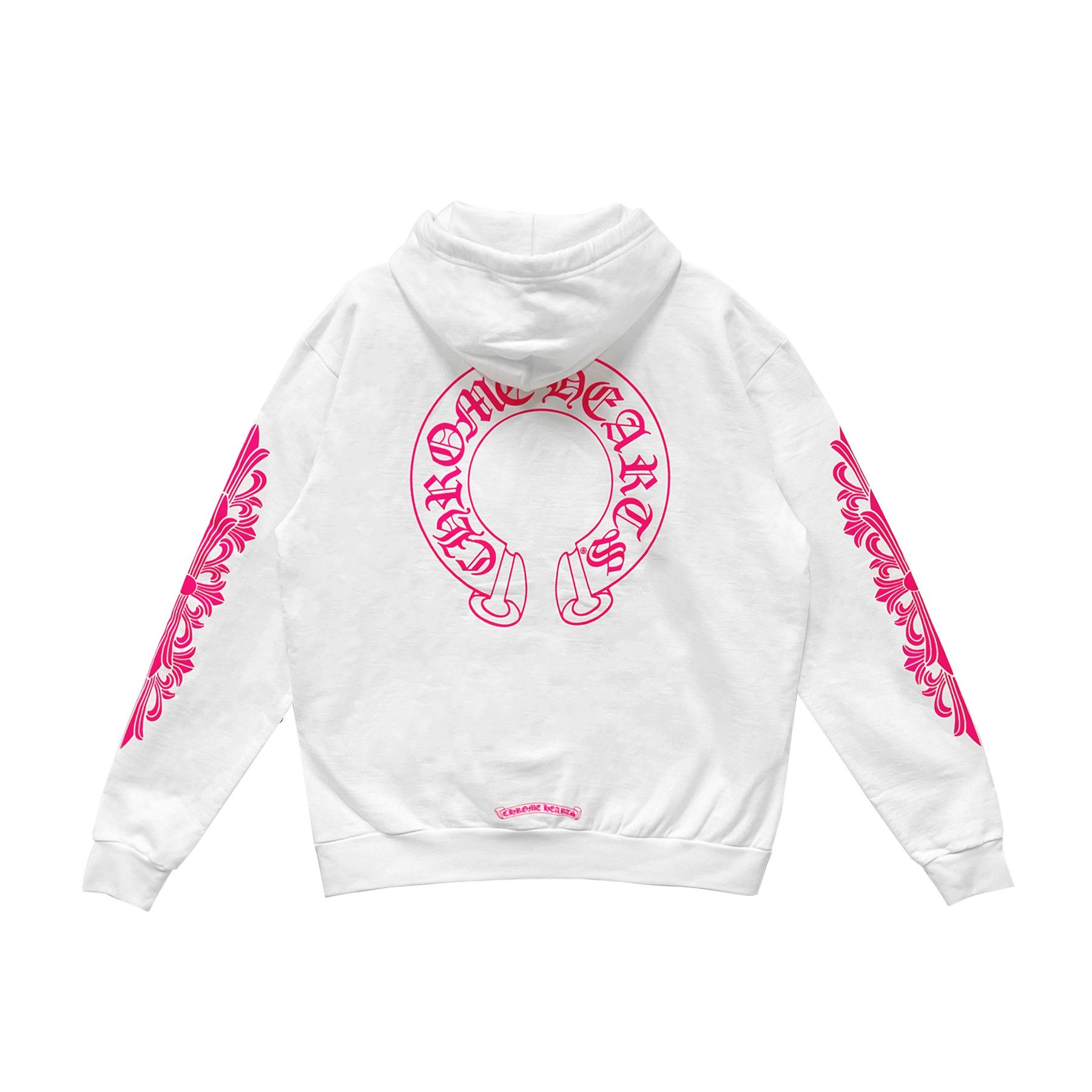 Chrome Hearts Chrome Hearts Pink Horseshoe Floral Sleeve Pullover Hoodie Size S / US 4 / IT 40 - 1 Thumbnail