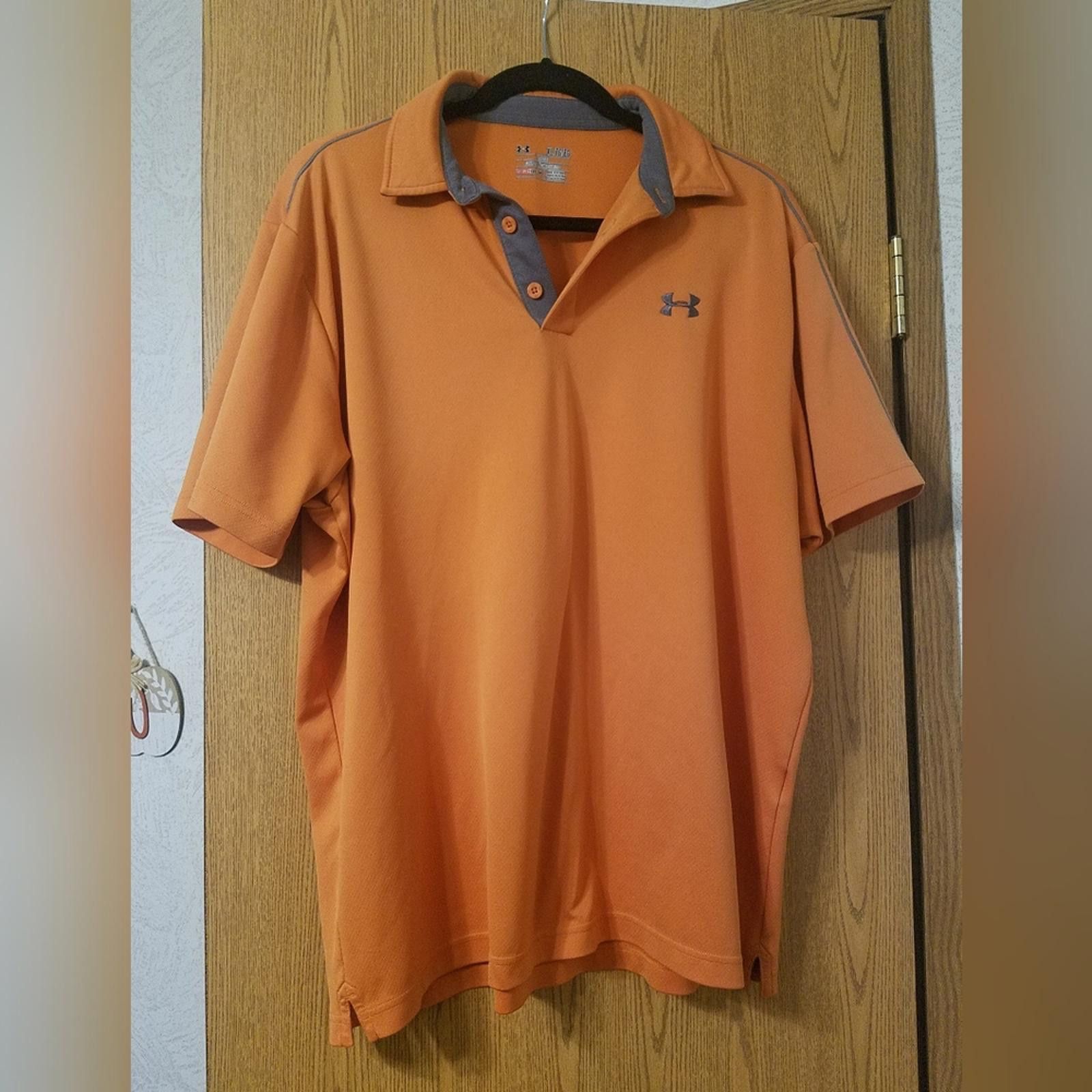 Under Armour Under Armour Men's Orange Polo Shirt Size XL Size US XL / EU 56 / 4 - 1 Thumbnail