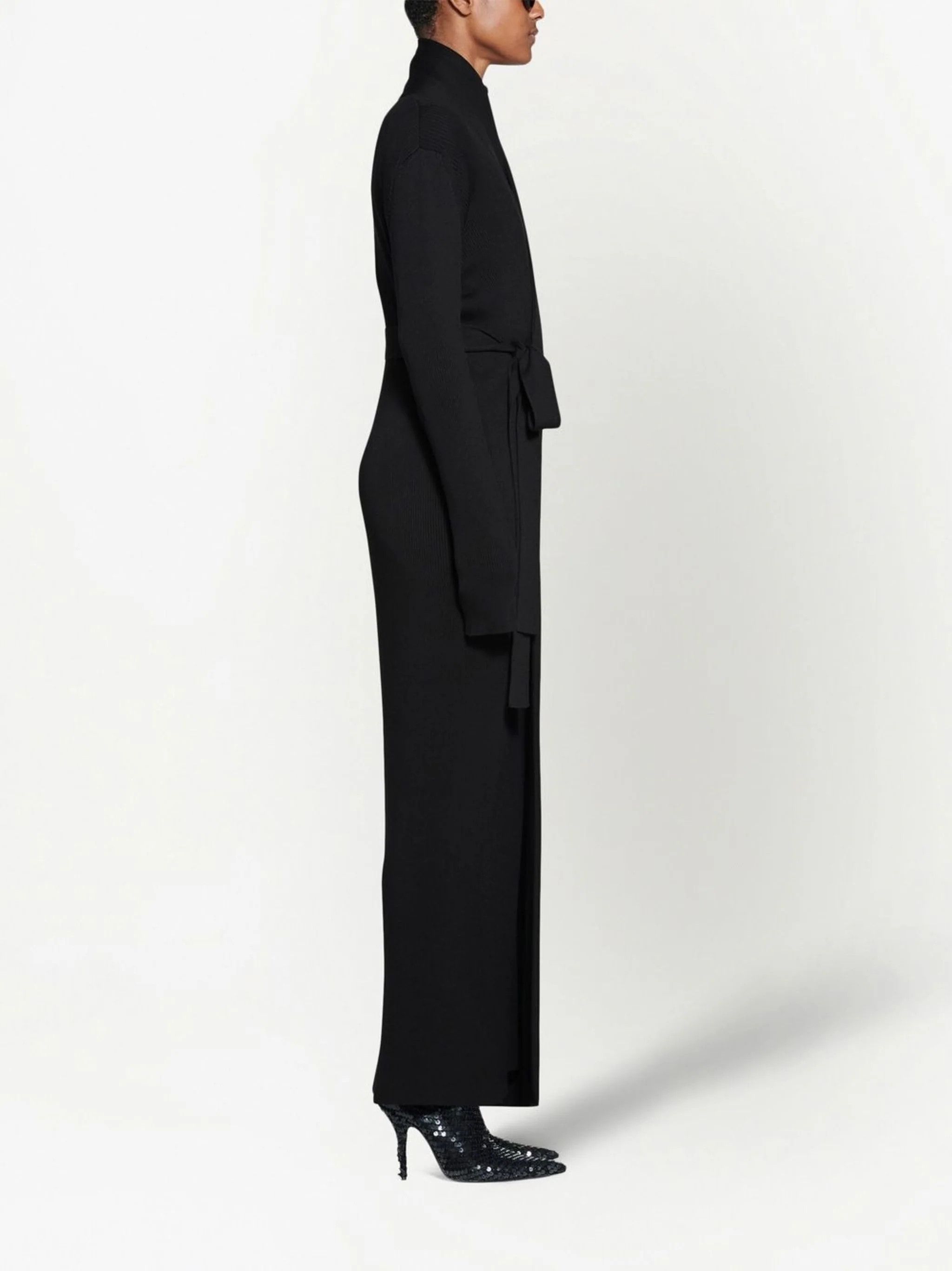 Balenciaga o1mt1gz0824 Wrap Dress in Black Size XL / US 12-14 / IT 48-50 - 6 Thumbnail