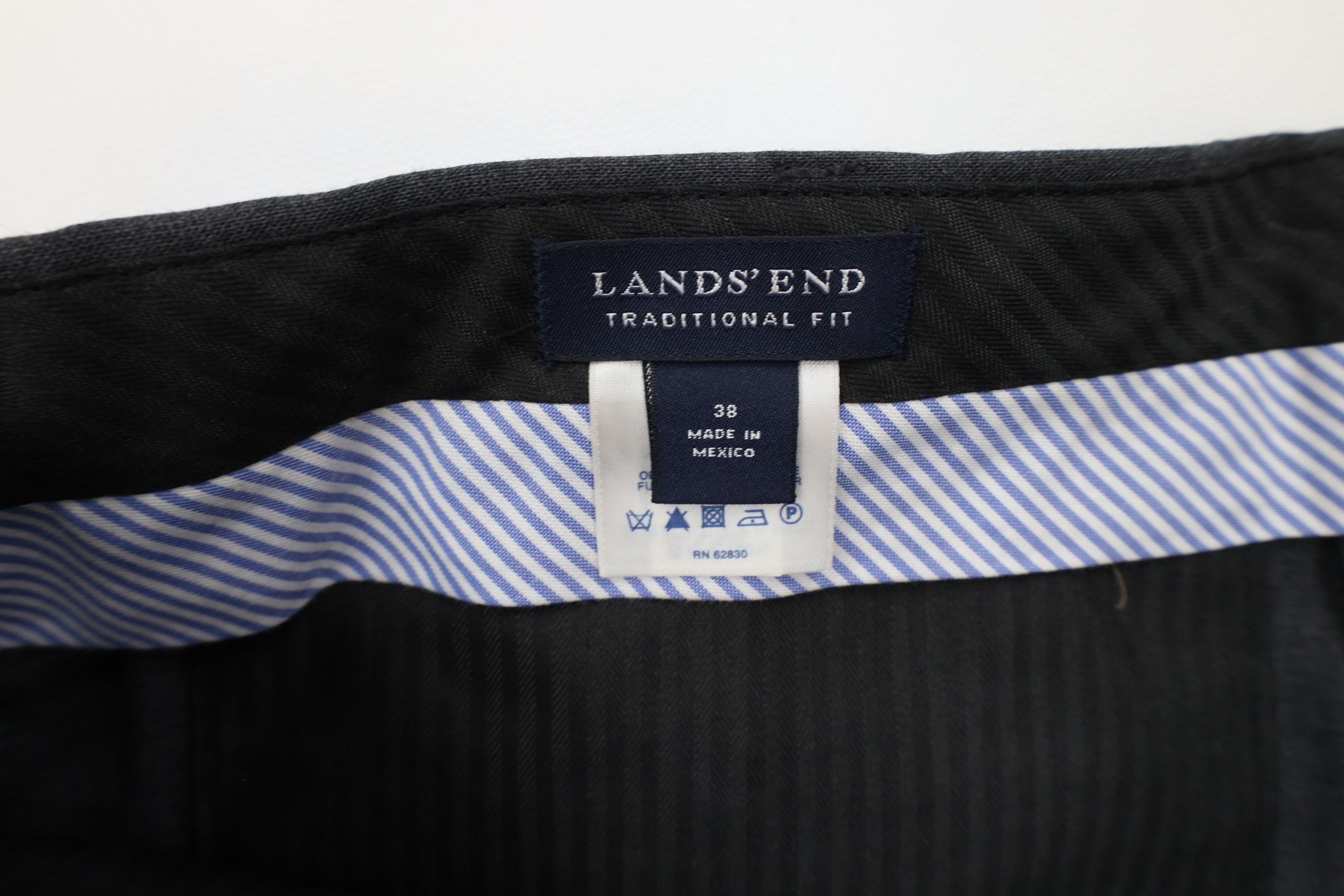 Lands' End × Vintage Vintage 90s Lands End Cuffed Wide Leg Chino Pants Gray Size US 38 / EU 54 - 7 Thumbnail