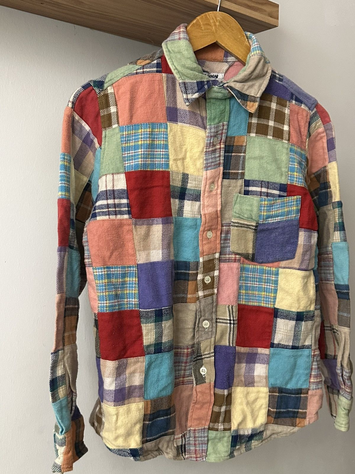 Japanese Brand × Sugar Cane Cube Sugar Japan Patchwork Single Pocket Button Up Shirt Size US M / EU 48-50 / 2 - 6 Thumbnail