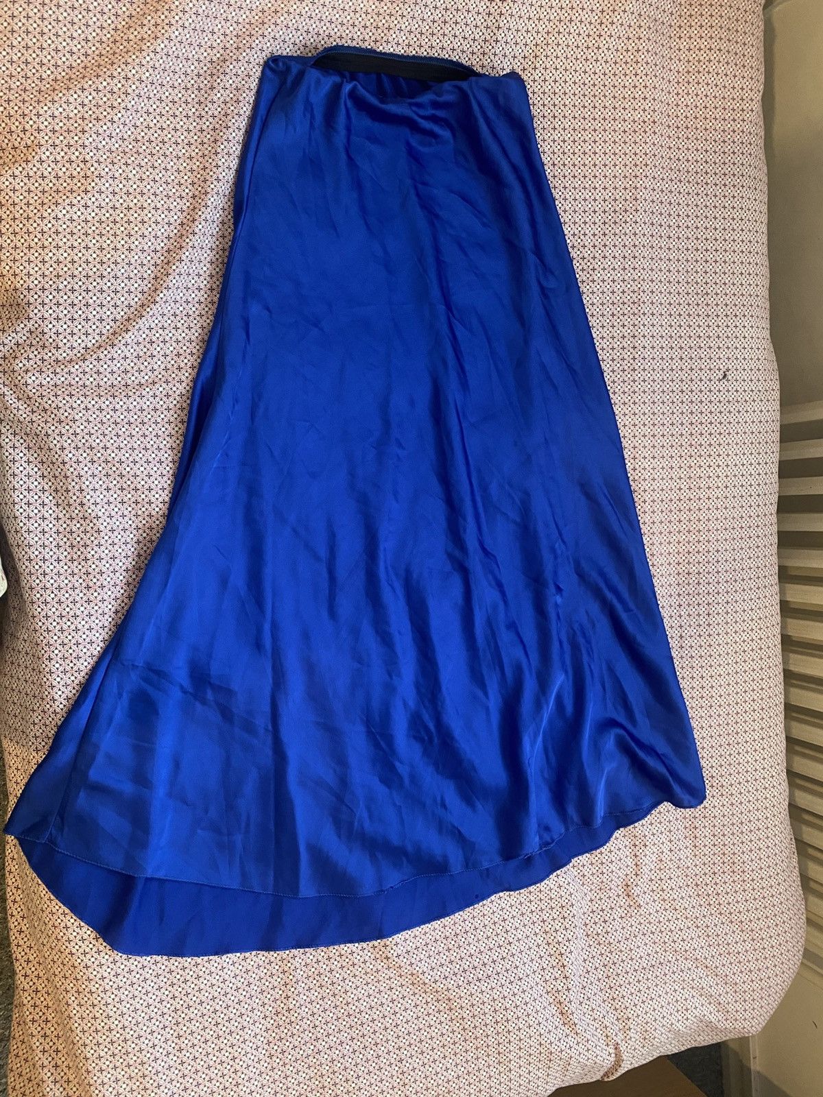 Other Blue satin skirt. Size 27" / US 4 / IT 40 - 2 Thumbnail