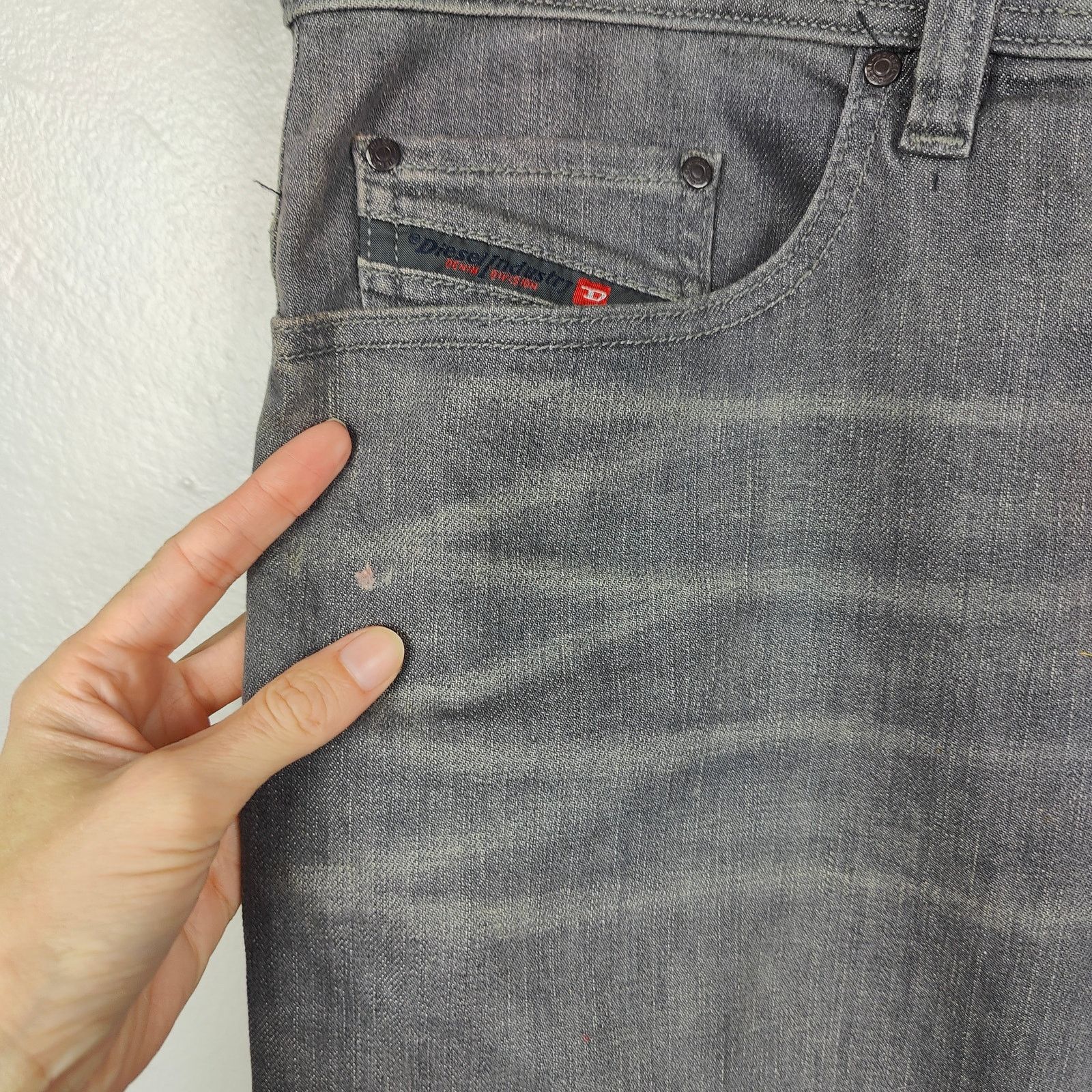 Diesel Diesel Safado Jeans Mens 36x32 Gray Slim Straight Leg Cotton Size US 36 / EU 52 - 3 Thumbnail