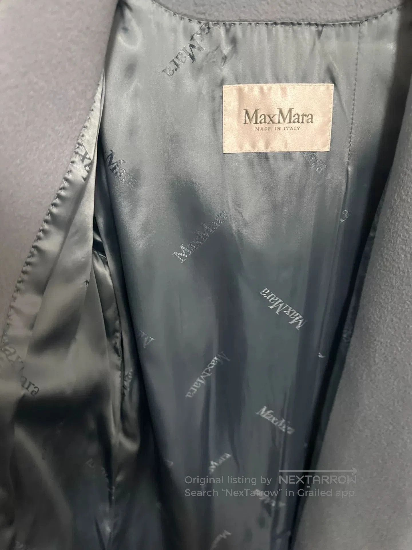 Max Mara MaxMara Blue Camel Wool Hooded Coat. Size M / US 6-8 / IT 42-44 - 3 Thumbnail