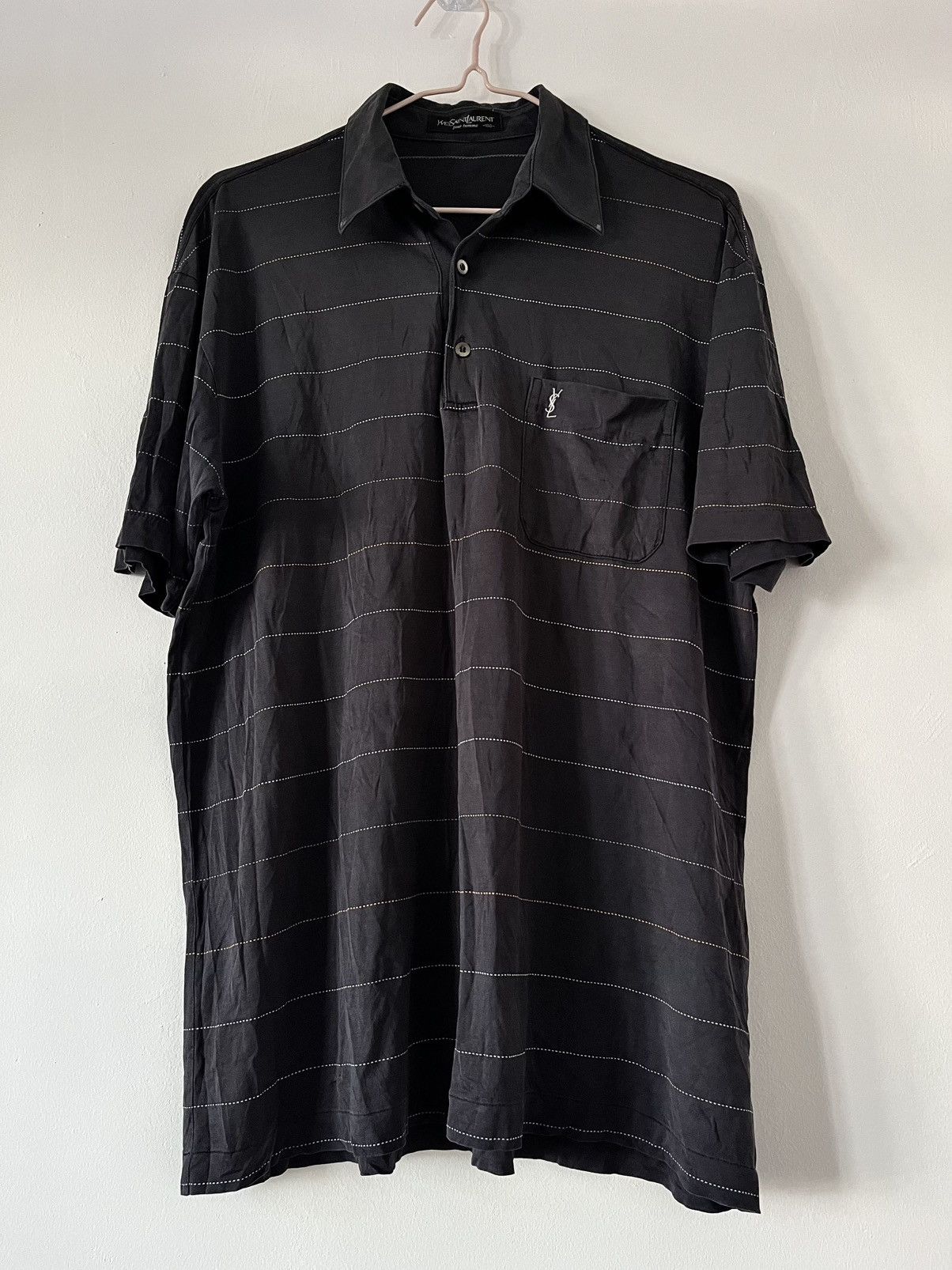 Yves Saint Laurent Vintage Yves Saint Lauren Pour Homme Polo t-shirt Size US L / EU 52-54 / 3 - 2 Thumbnail