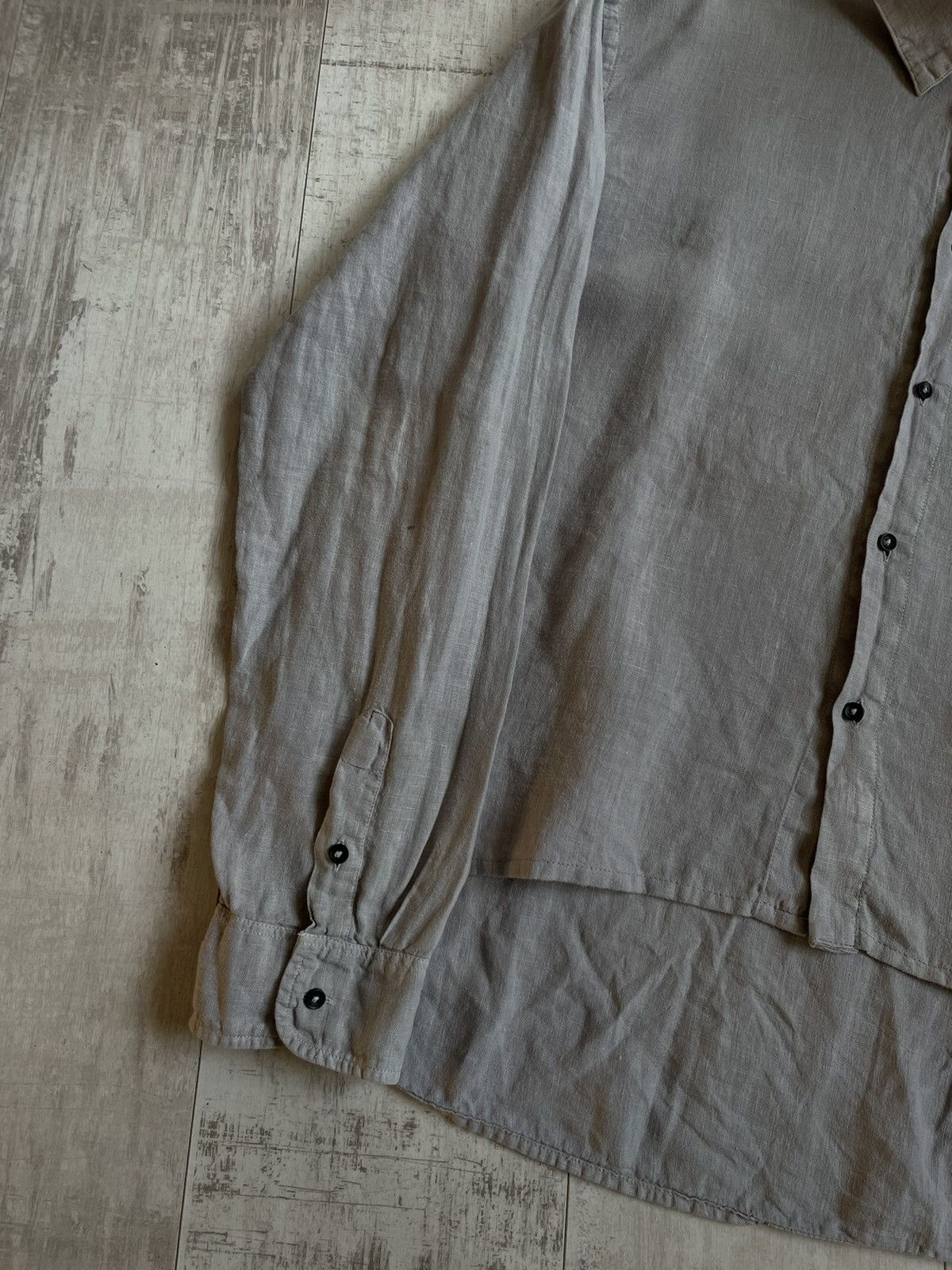 hannes roether Hannes Roether Linen Shirt Button Up Avant Garde RARE Size US XL / EU 56 / 4 - 4 Thumbnail