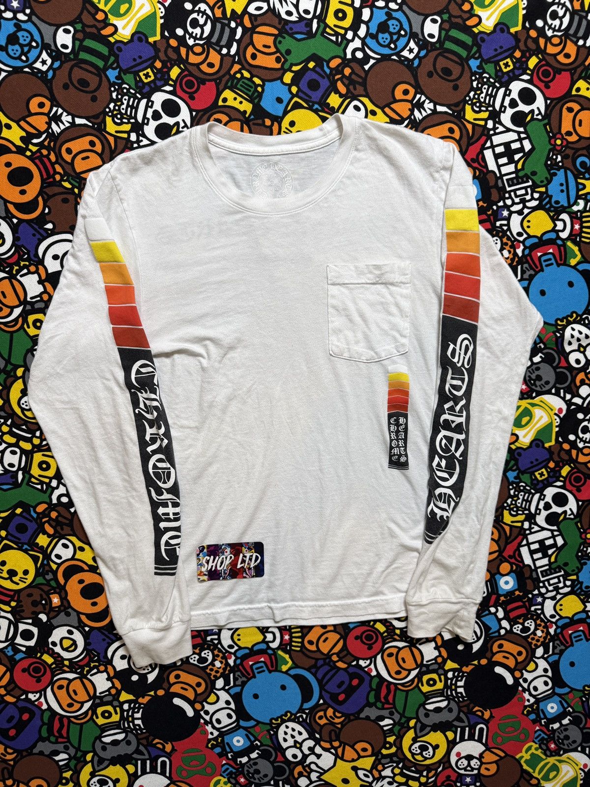Chrome Hearts Chrome Hearts White Charge Up Long Sleeve Tee Size US S / EU 44-46 / 1 - 2 Thumbnail