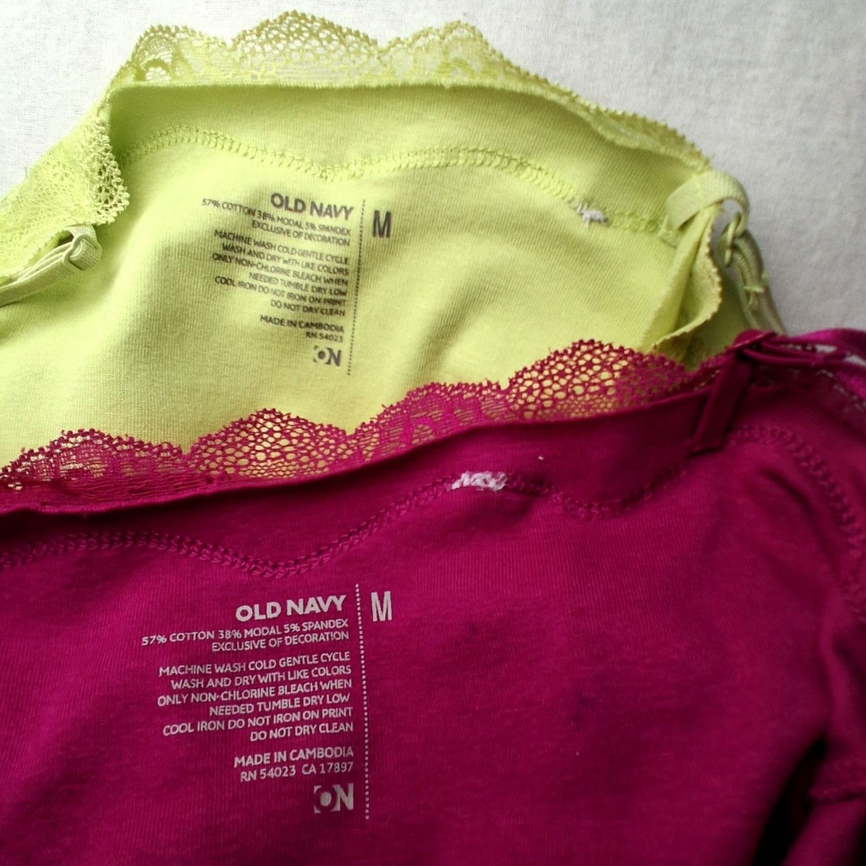 Old Navy VINTAGE Old Navy Lace Trim Cami Tank Top Lot of 3 Women M Pink Gray Lime Green Fairy Y2K Size M / US 6-8 / IT 42-44 - 5 Thumbnail