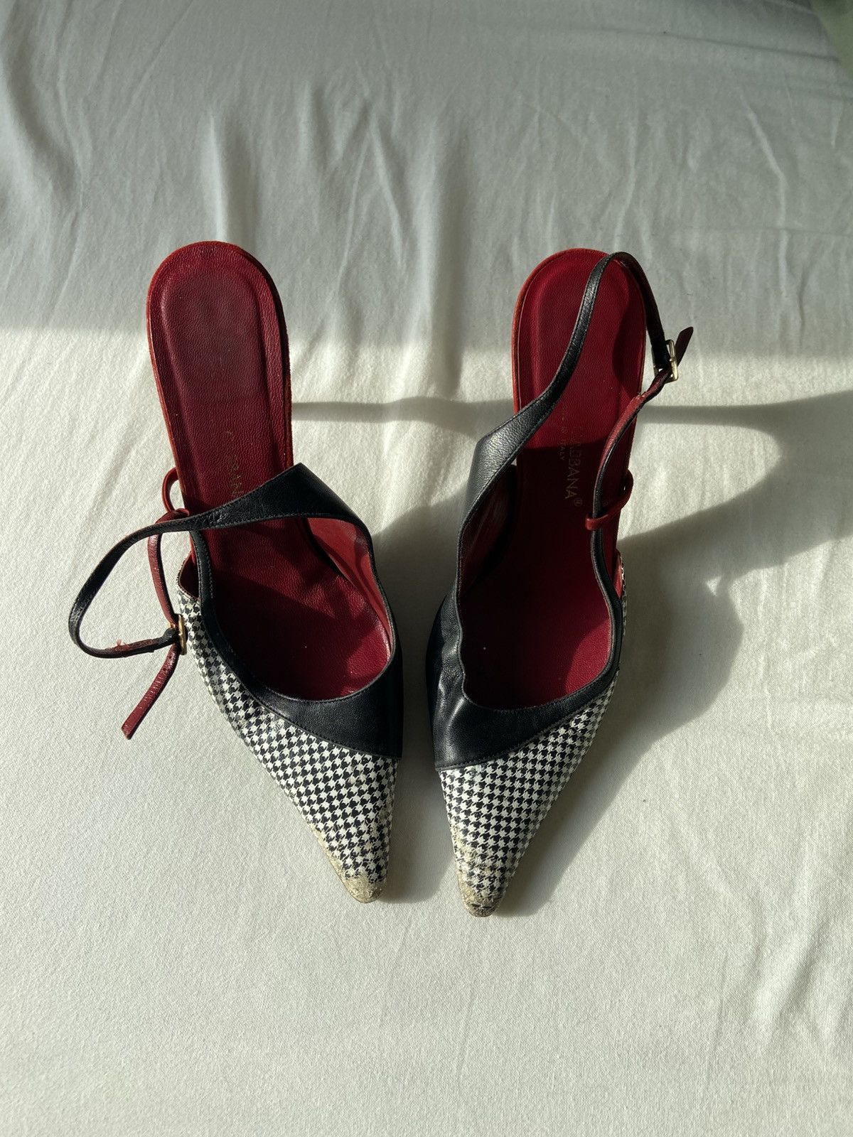 Dolce & Gabbana Dolce & Gabbana Houndstooth Heels Size US 8 / IT 38 - 6 Thumbnail