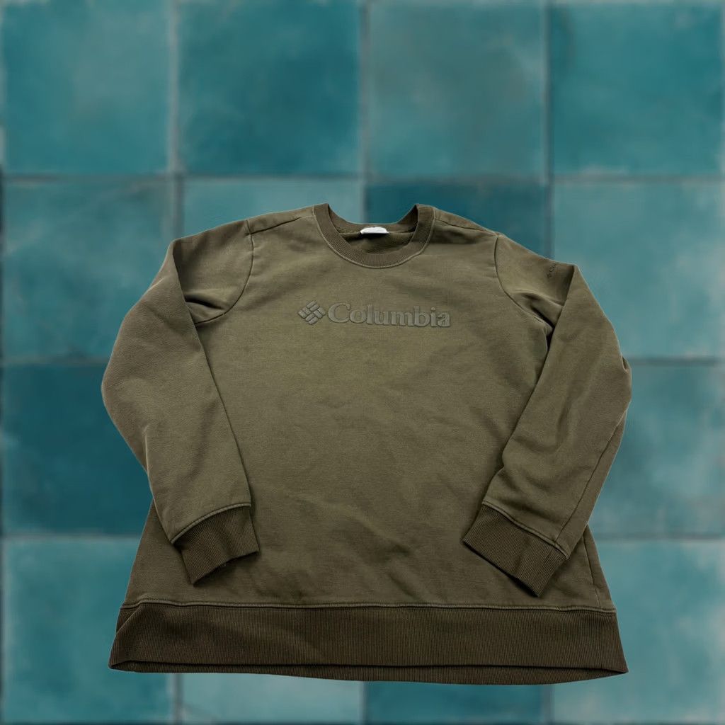 Vintage Columbia Sweatshirt Womens XL Green Fleece Crewneck Pullover Outdoor Solid Logo Size XL / US 12-14 / IT 48-50 - 1 Thumbnail