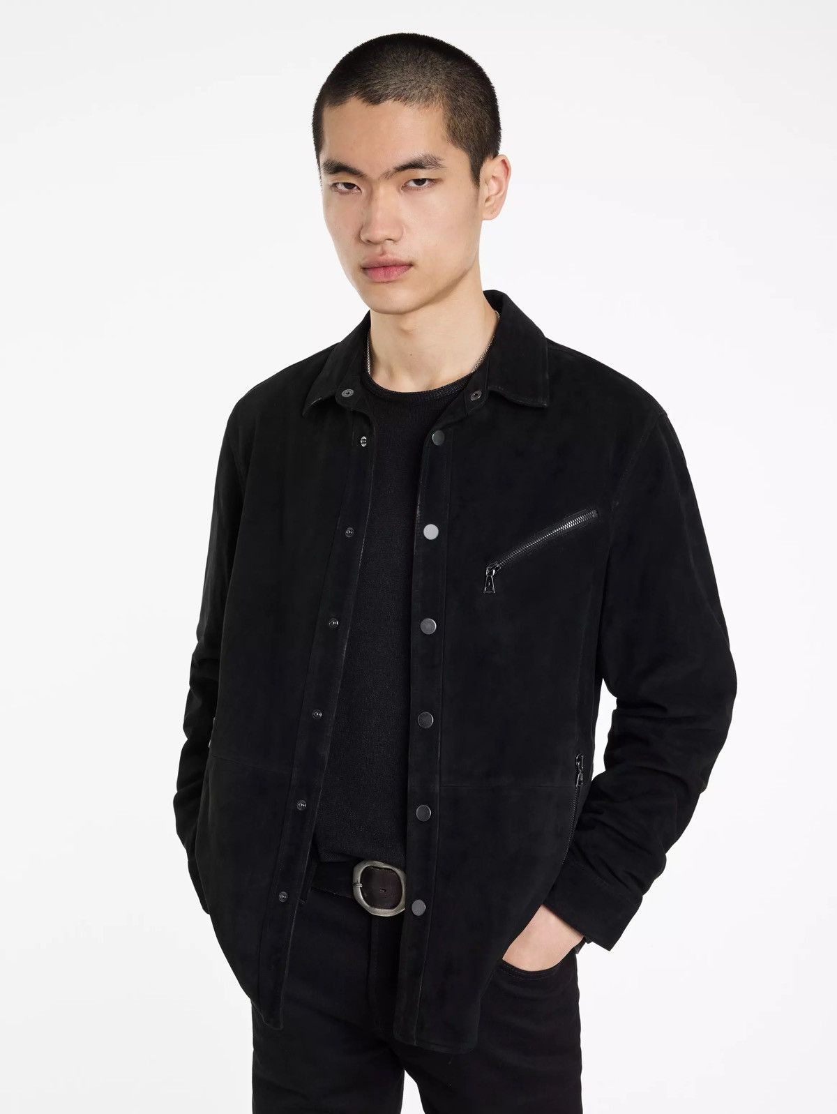 John Varvatos Kadd goat suede shirt jacket. 58 Size US XXL / EU 58 / 5 - 4 Thumbnail