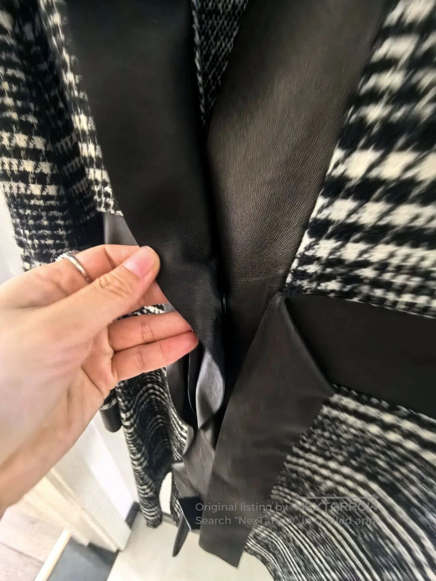 Valentino VALENTINO Houndstooth Wool Blend Coat. Size US L / EU 52-54 / 3 - 5 Thumbnail