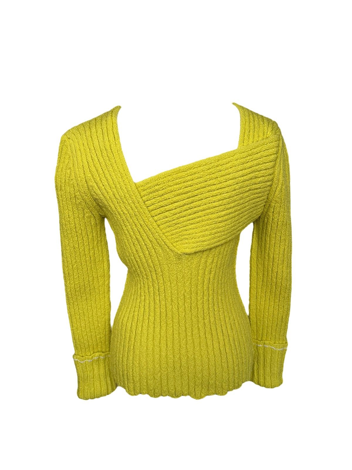 Bottega Veneta Bottega Veneta Asymmetric Yellow Jumper Size M / US 6-8 / IT 42-44 - 3 Thumbnail