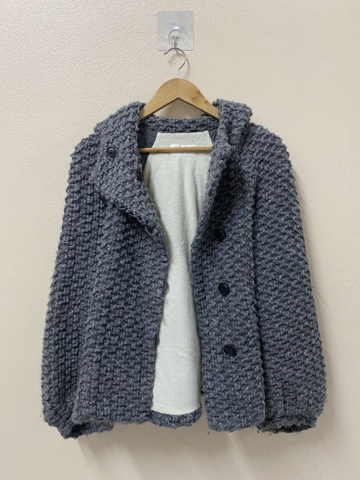 Issey Miyake Tsumori Chisato Textured Knit Hooded Jacket –Japan Archive Size M / US 6-8 / IT 42-44 - 1 Thumbnail