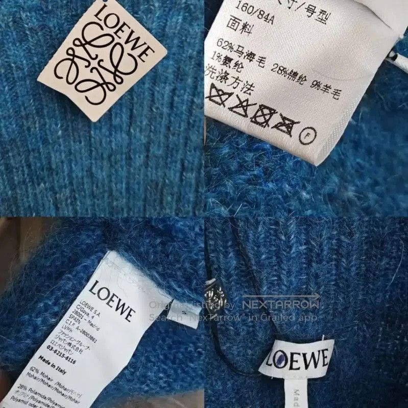 Loewe Loewe Long Sleeve Knit Dress in Peacock Blue . Size XXS / US 00 / IT 34 - 7 Thumbnail