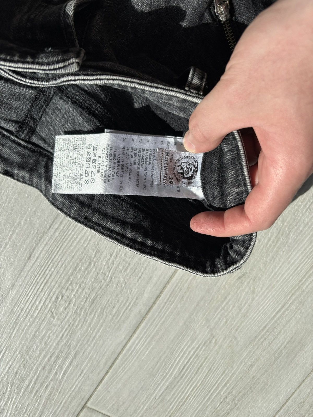 Diesel Diesel Jeans Babhila-Bk-Sp Zipper Avant Garde Style Size 29" - 6 Thumbnail