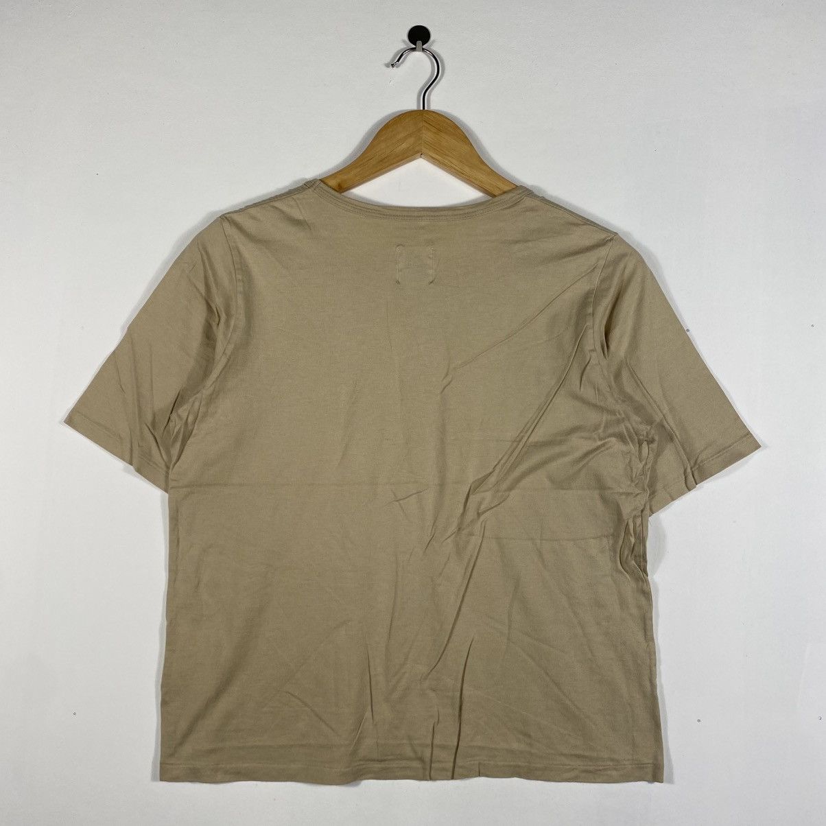 Hai Sporting Gear Vintage 90's HAI SPORTING GEAR Beige Blank Tee Shirt Size US M / EU 48-50 / 2 - 5 Thumbnail