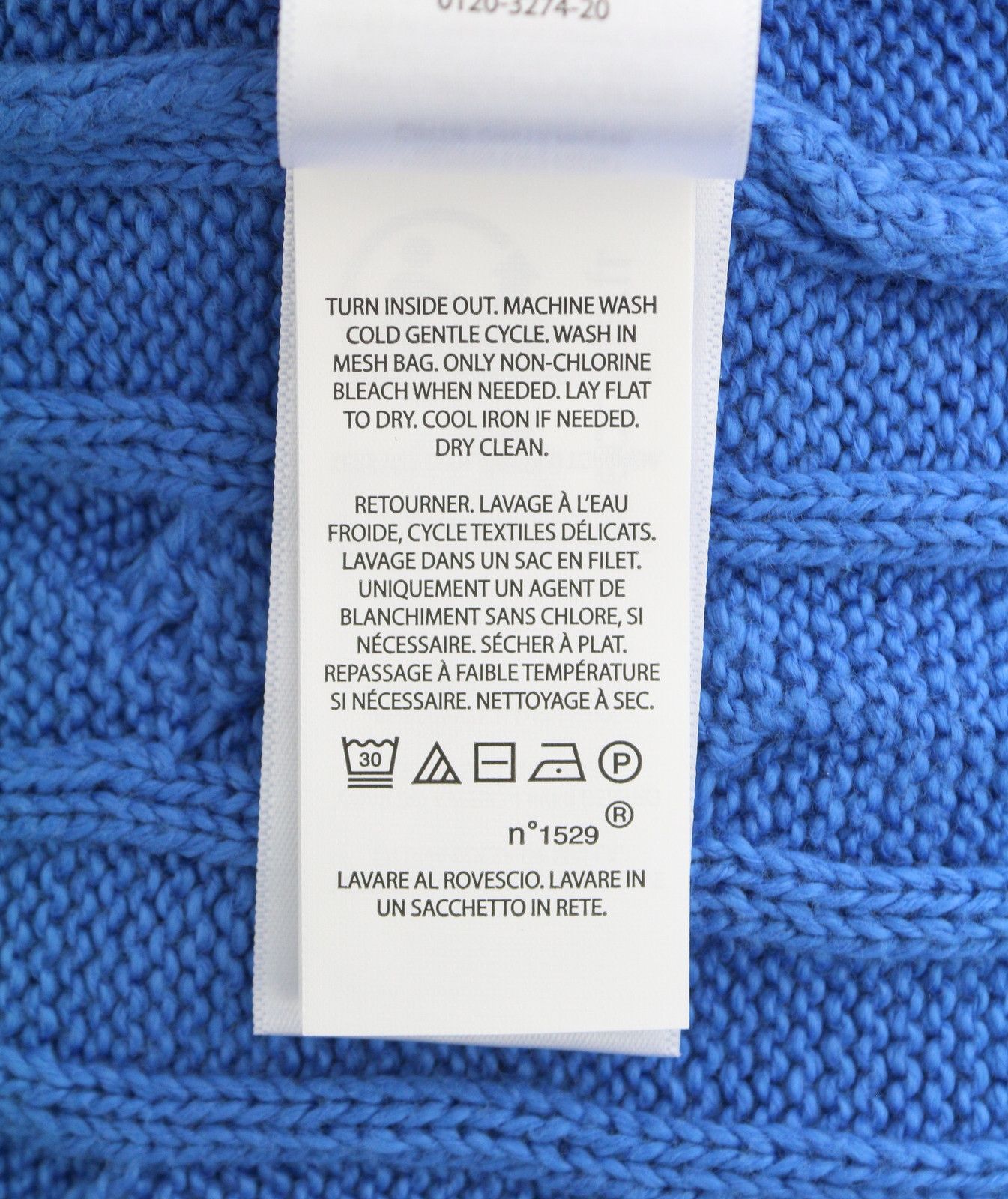 Ralph Lauren BLUE M Cable Knit Crew Pullover 86951 Size US M / EU 48-50 / 2 - 9 Thumbnail