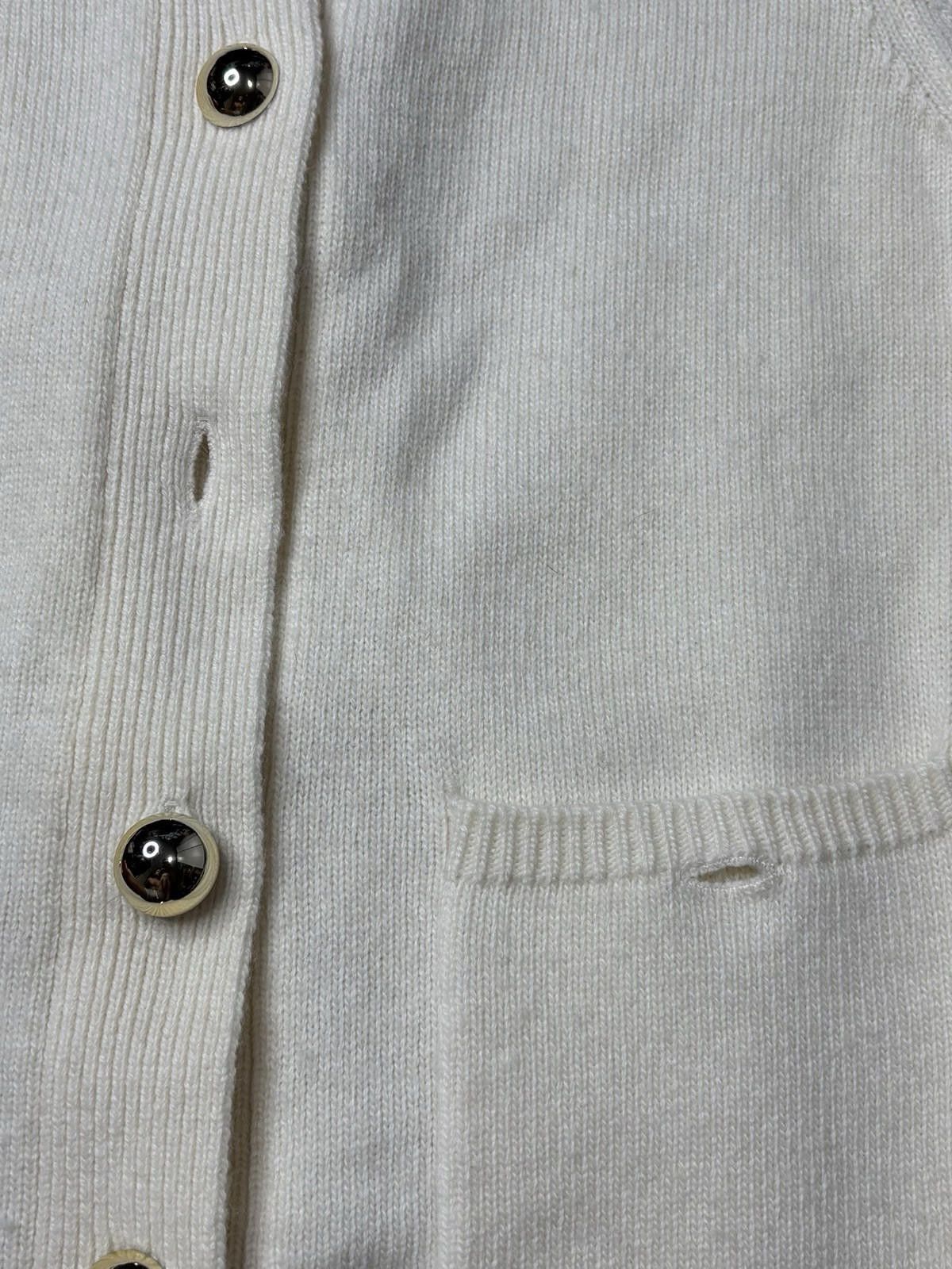 Other Sail to Sable Cardigan Sweater Womens Medium Lambswool Ivory Size M / US 6-8 / IT 42-44 - 6 Thumbnail