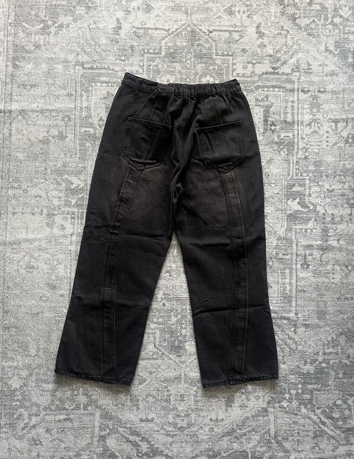 Other Black Denim Barrel Jeans Size US 32 / EU 48 - 2 Thumbnail
