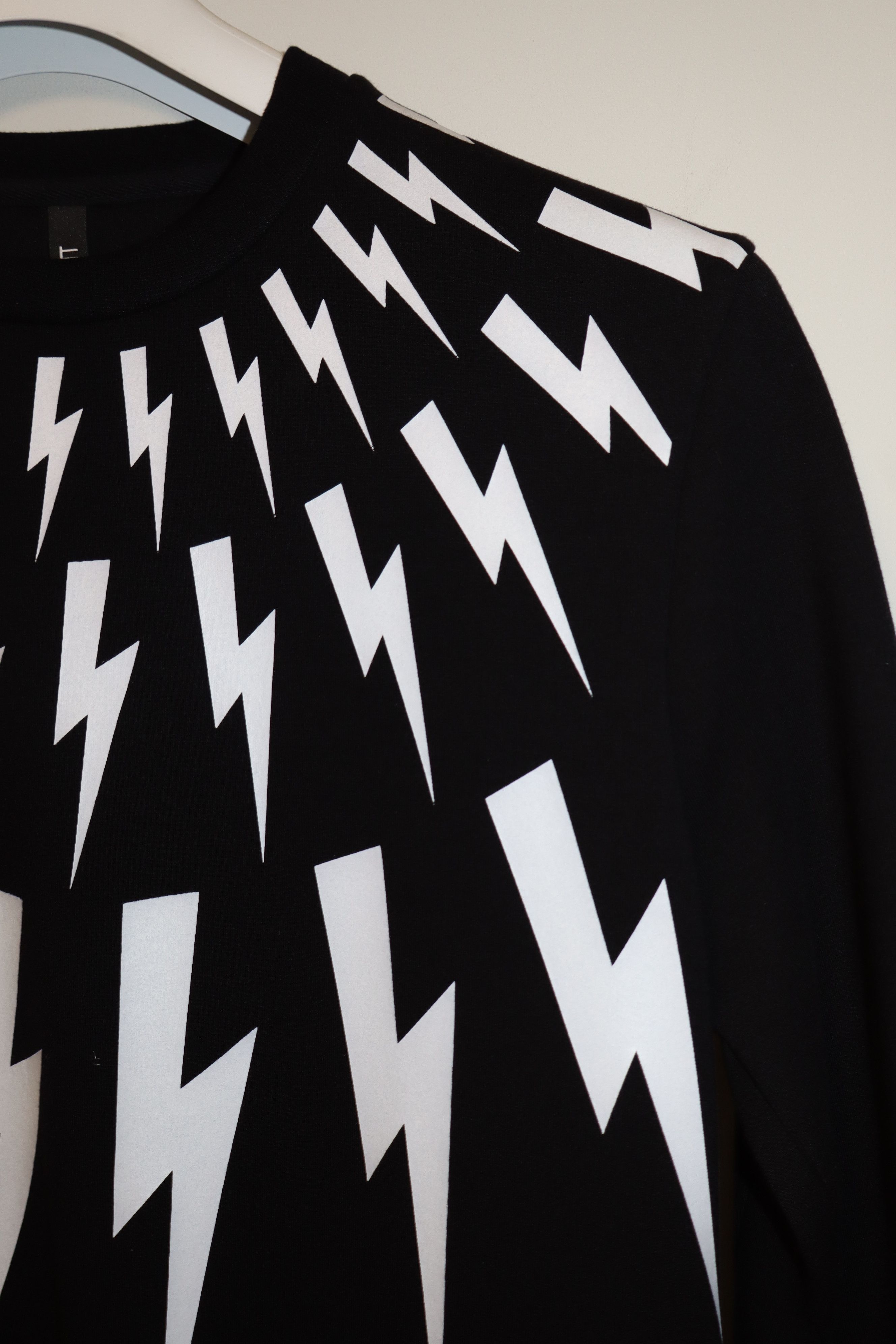 Neil Barrett Lightning bolt neoprene sweatshirt Size US XS / EU 42 / 0 - 2 Thumbnail