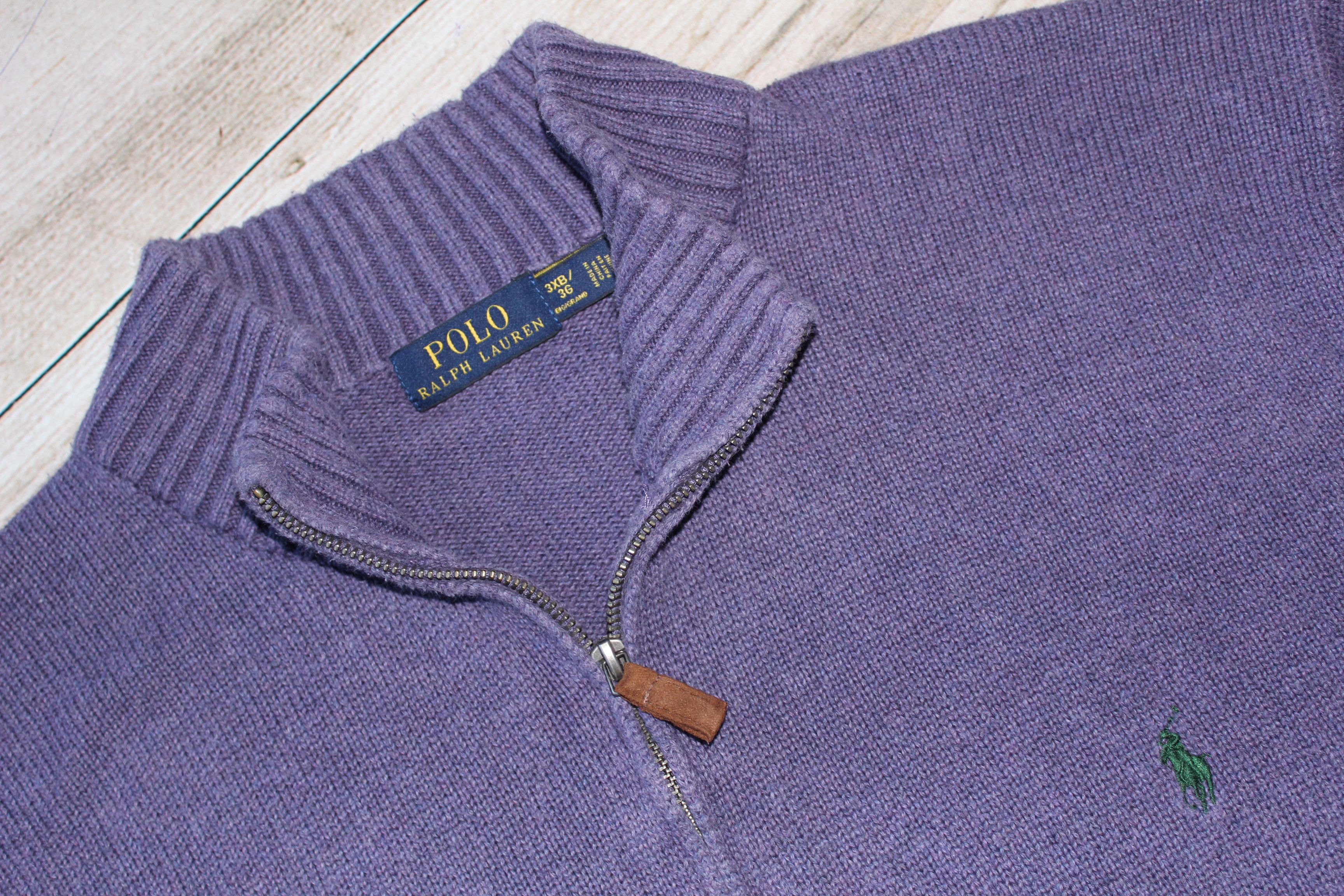 Polo Ralph Lauren Men's RALPH LAUREN Zip Neck Wool Jumper Size US XXL / EU 58 / 5 - 2 Thumbnail