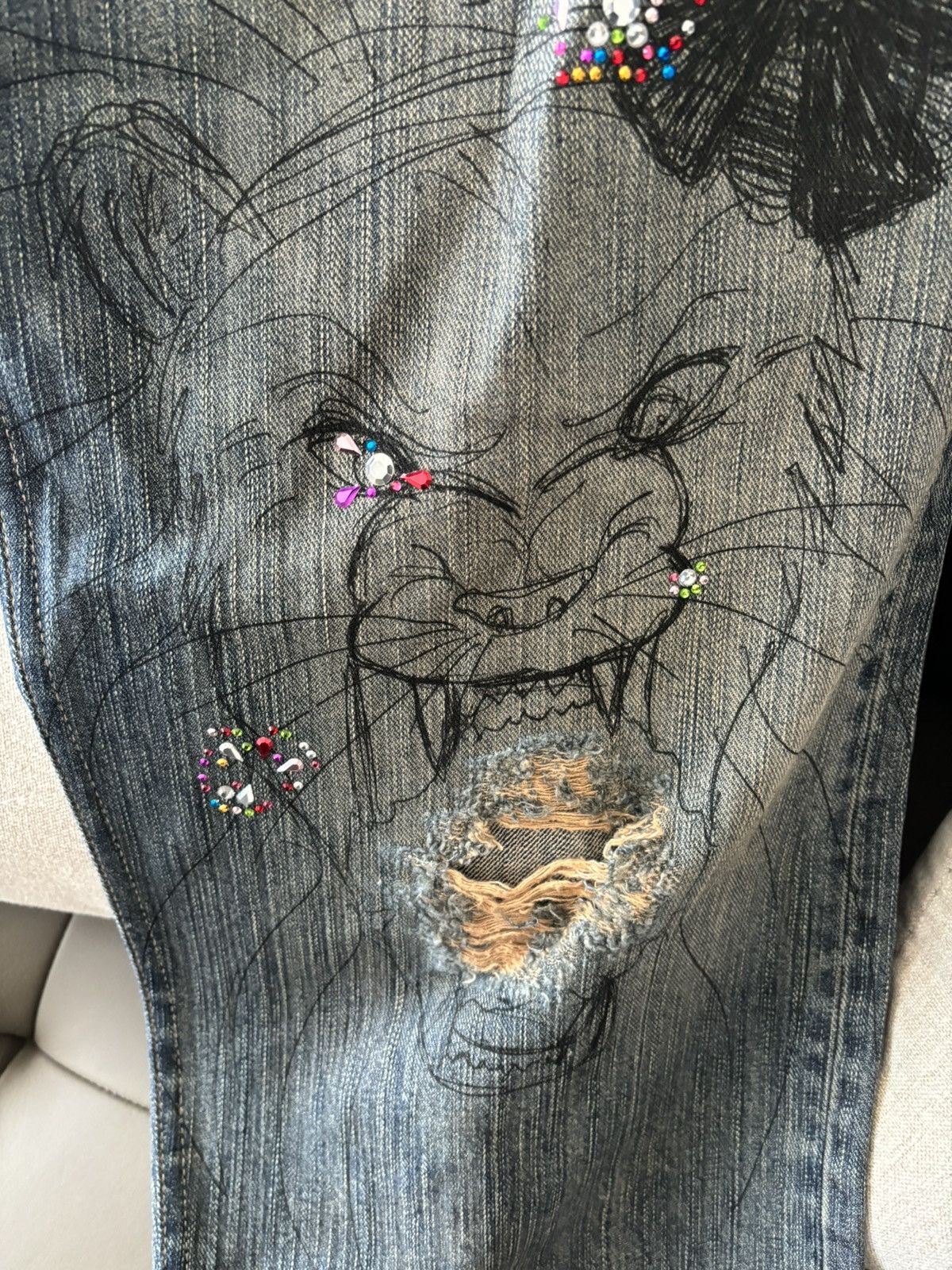 Balenciaga balenciaga crystal denim Size US 30 / EU 46 - 6 Thumbnail