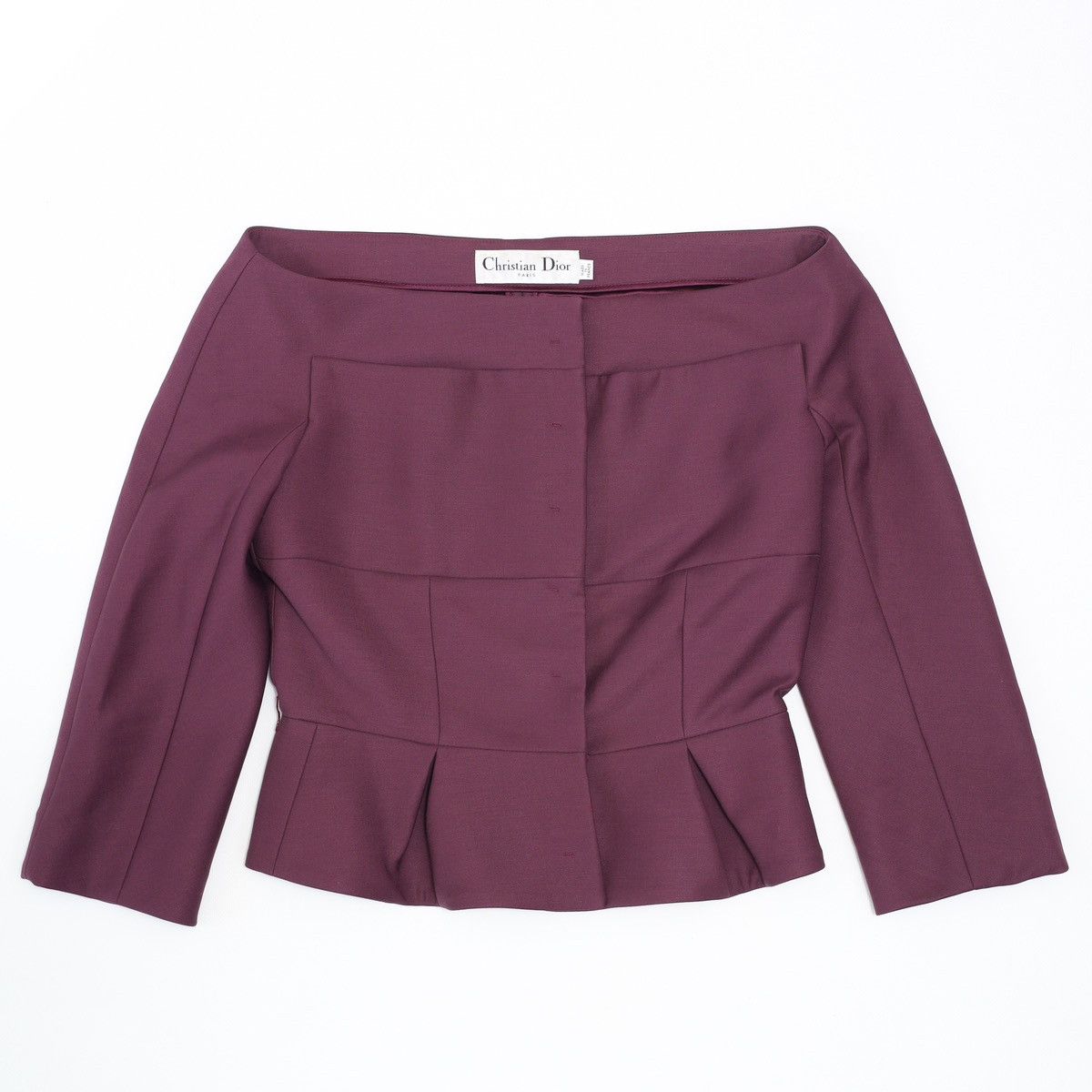 Christian Dior Monsieur Christian Dior Evening Jacket Purple Wool Blazer Vintage Size M / US 6-8 / IT 42-44 - 2 Thumbnail
