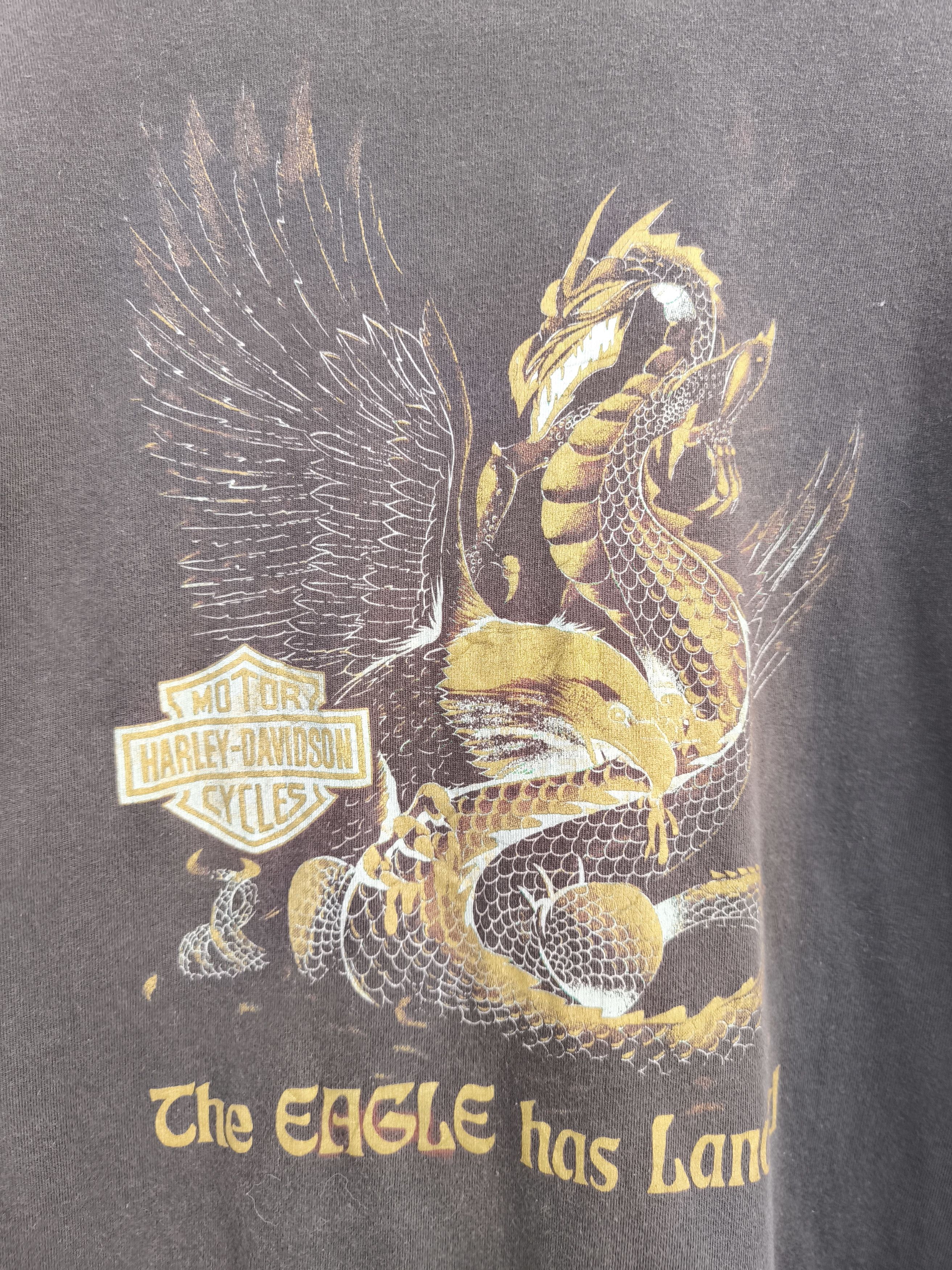 Harley Davidson Vintage 90s Vintage Harley Davidson t shirt Eagles Dragon Size US M / EU 48-50 / 2 - 8 Thumbnail