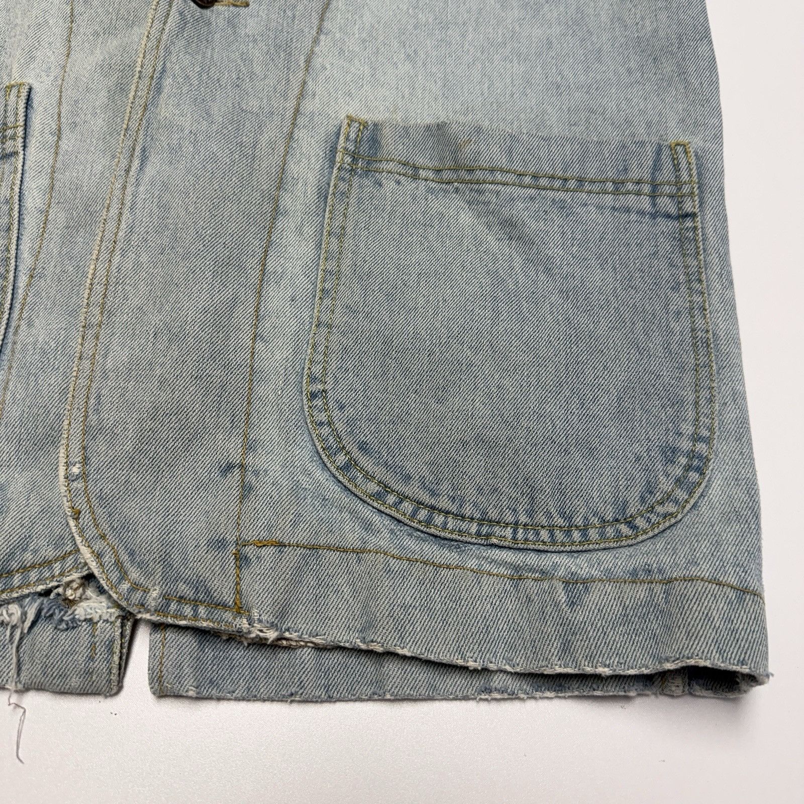 Vintage Vintage 90s Denim Blazer Coat Mens Small One Button Western Size US S / EU 44-46 / 1 - 6 Thumbnail
