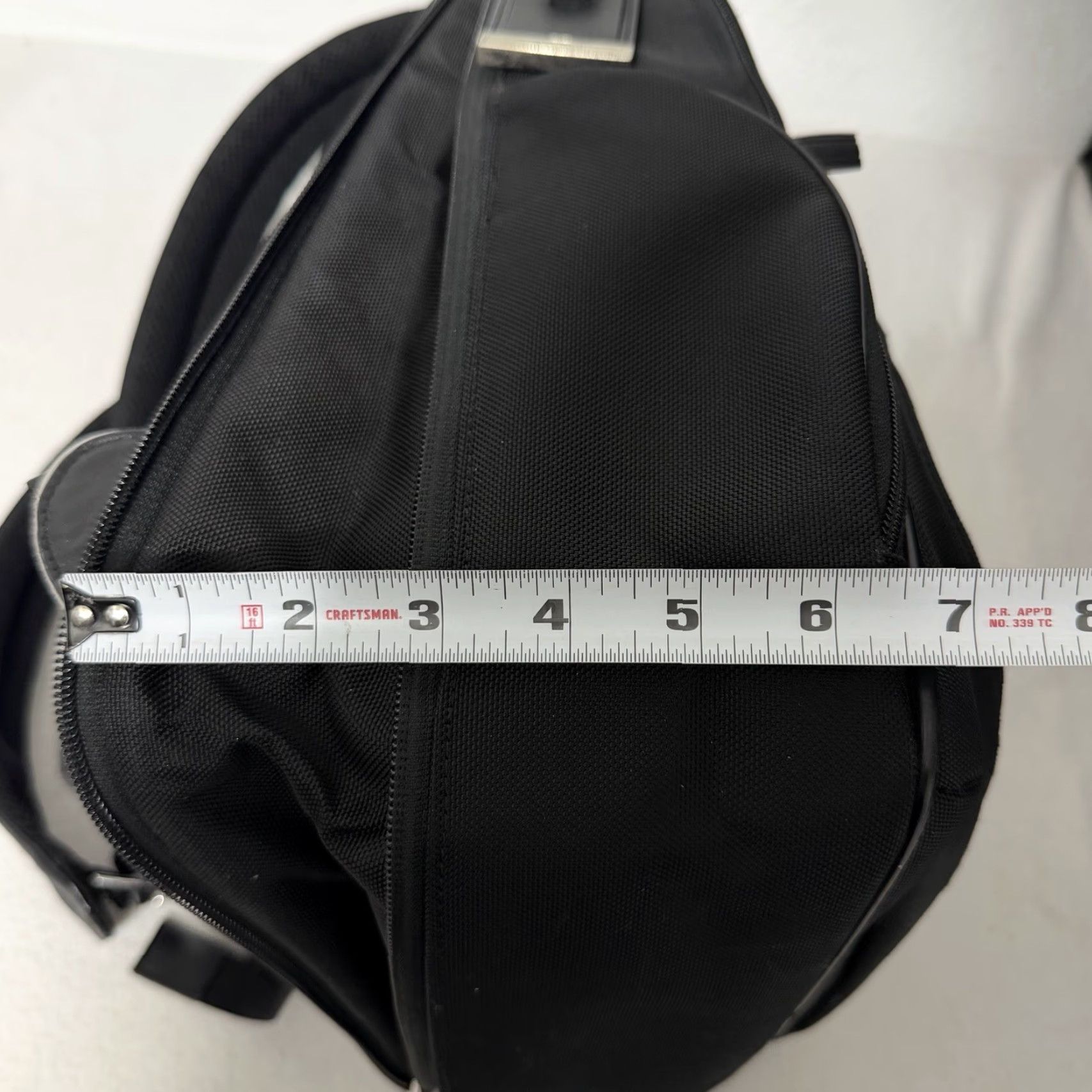 Tumi Tumi Arrive Kingsford Backpack Black Expandable Leather Canvas Nylon Unisex Adults Size ONE SIZE - 5 Thumbnail