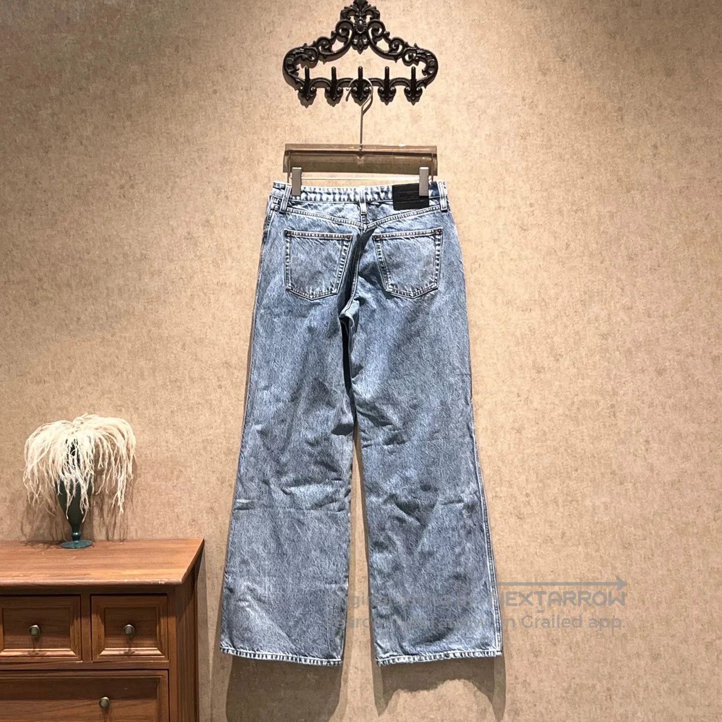 Louis Vuitton Louis Vuitton Light Blue Wide-Leg Jeans. Size 39" - 2 Thumbnail
